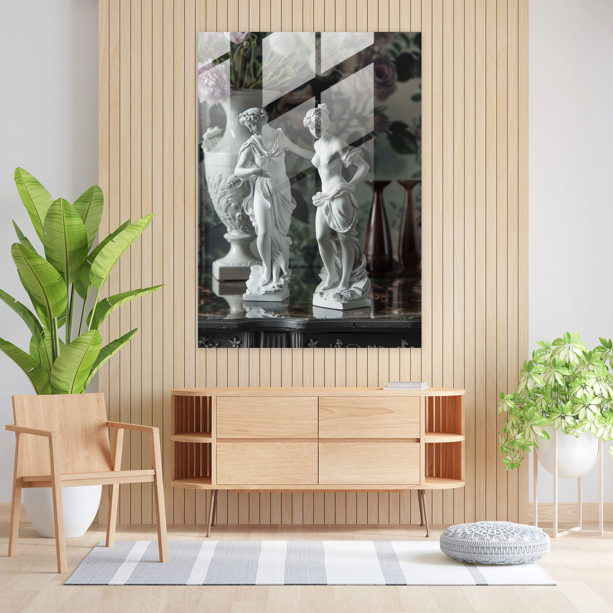 Mannerism Ev Dekorasyonu - Zarif Figürler - Modern Sanat Cam Sanatı