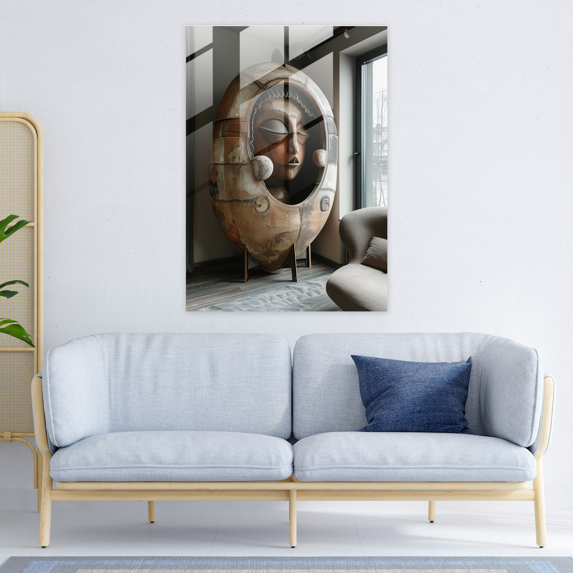 Mannerism Ev Dekorasyonu - Fantezi Unsurlar - Mannerism Cam Tablo Modern Sanat Ev Dekorasyonu