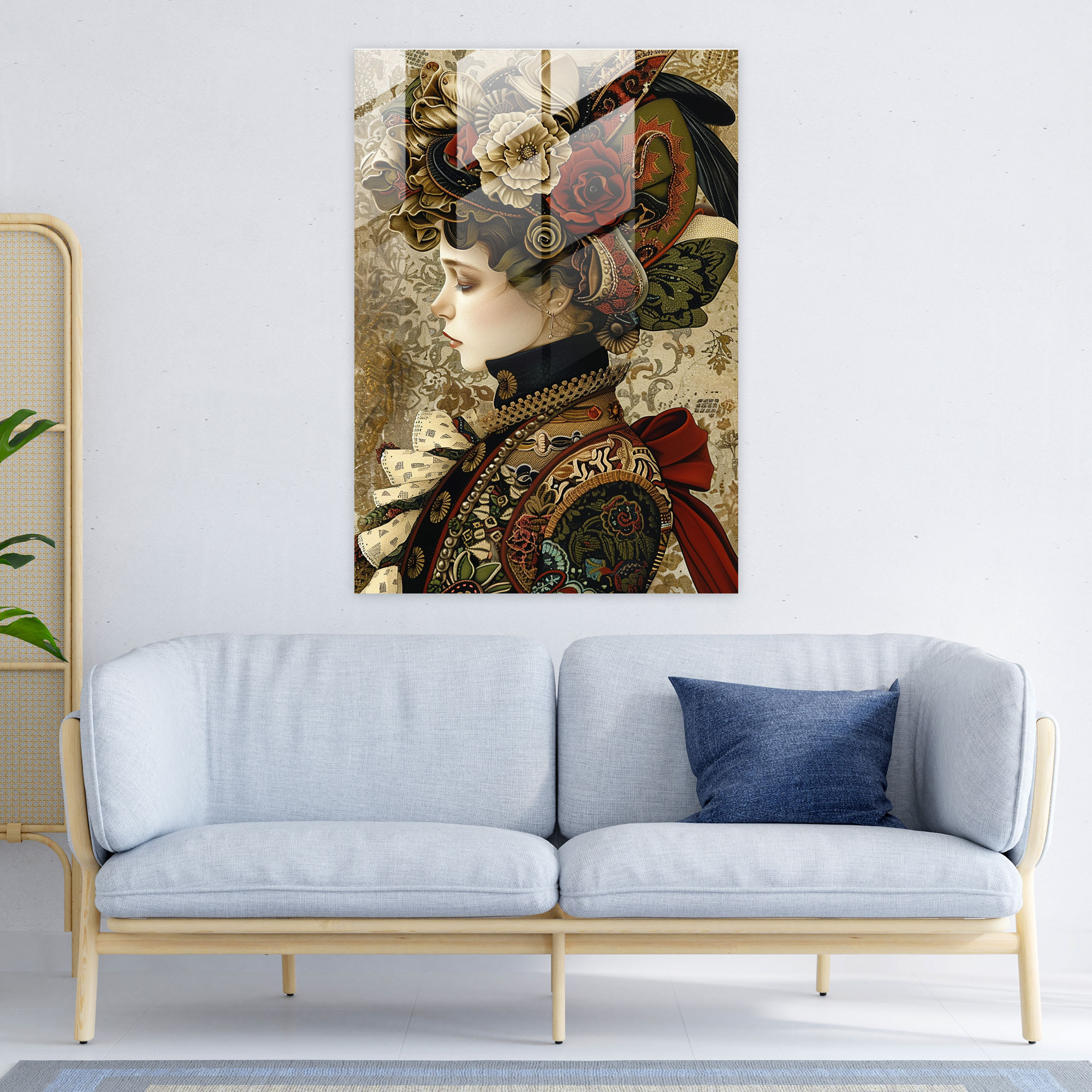 Mannerism Glasbild - Farbenfrohe Eleganz - Moderne Wanddekoration