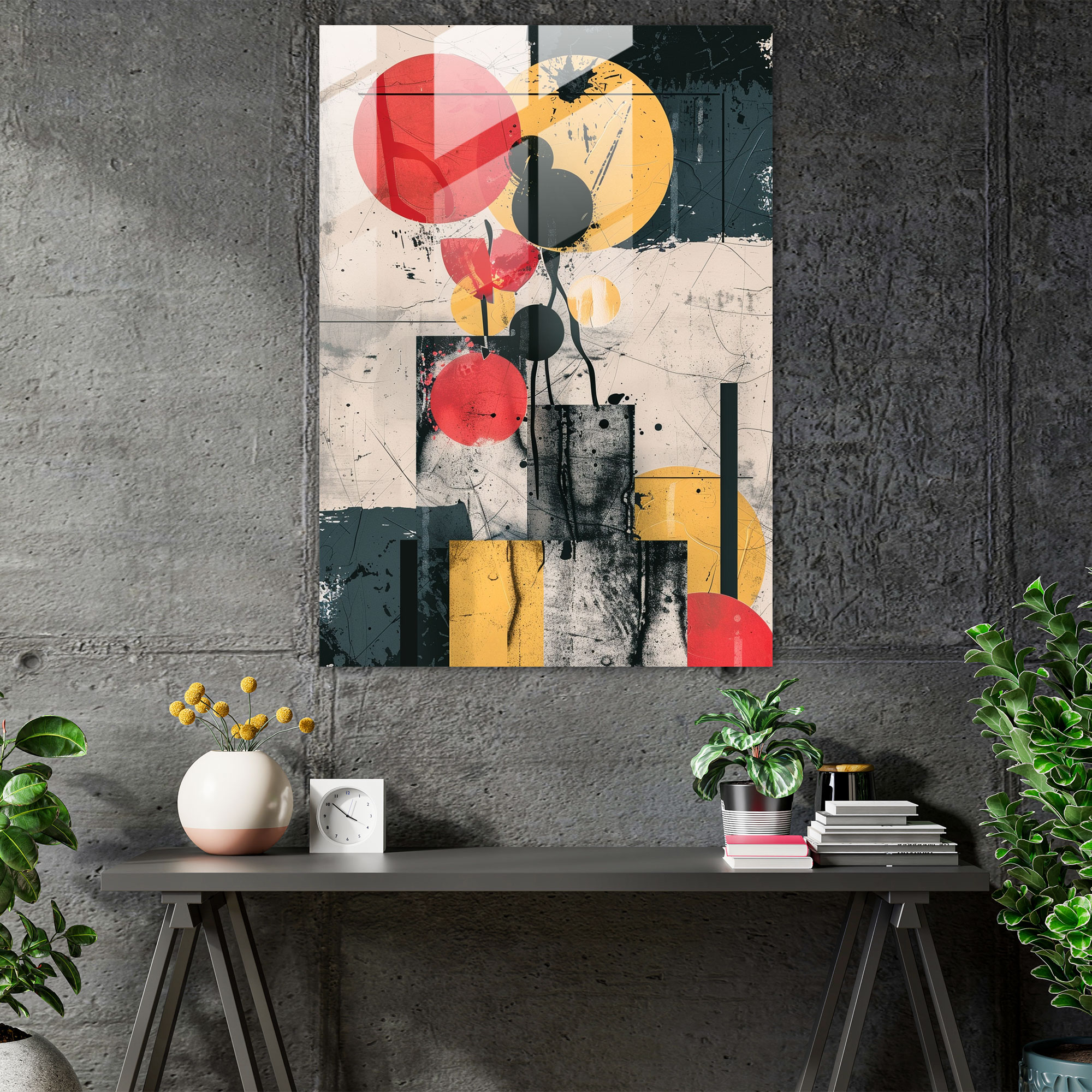 Mannerism Cam Tablo - Soyut Huzur - Ev Dekorasyonu Modern Sanat