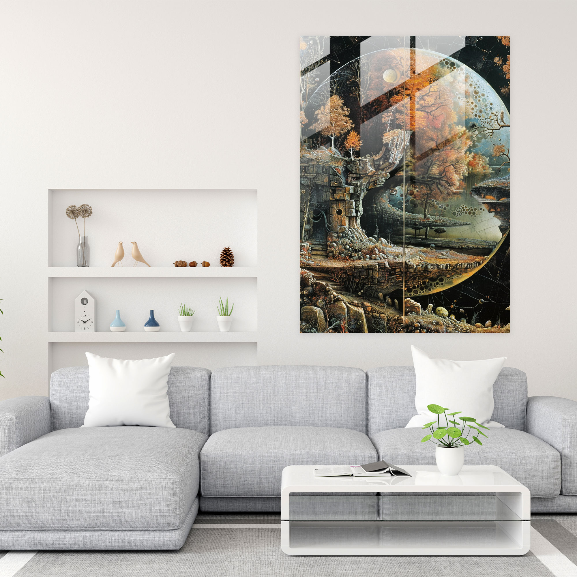 Mannerism Traumhafte Landschaften Glasbild - Wanddekoration Glasbild