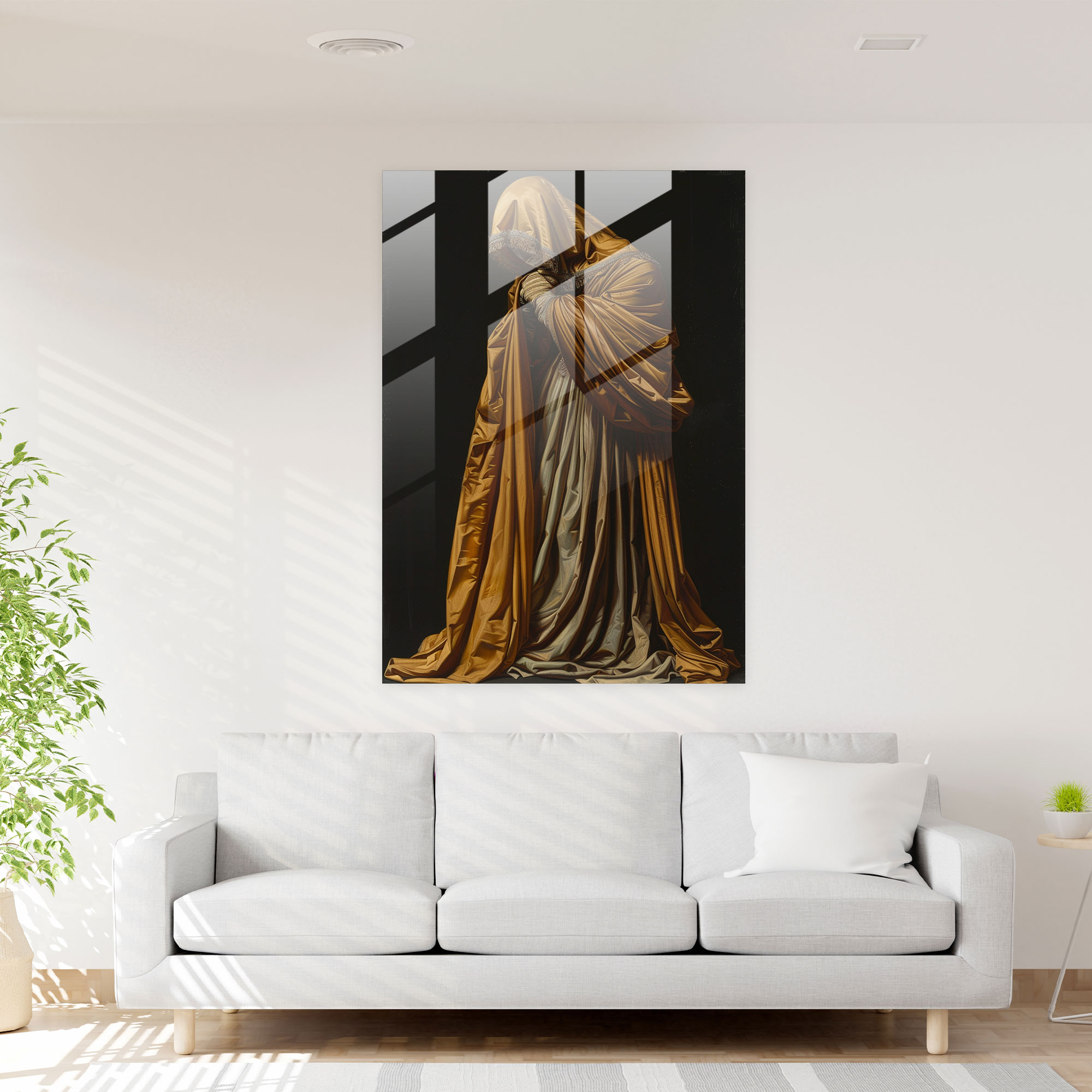 Mannerism Theatralische Drapierung Moderne Kunst - Leinwandbild Theatrale Posen Home Dekoration