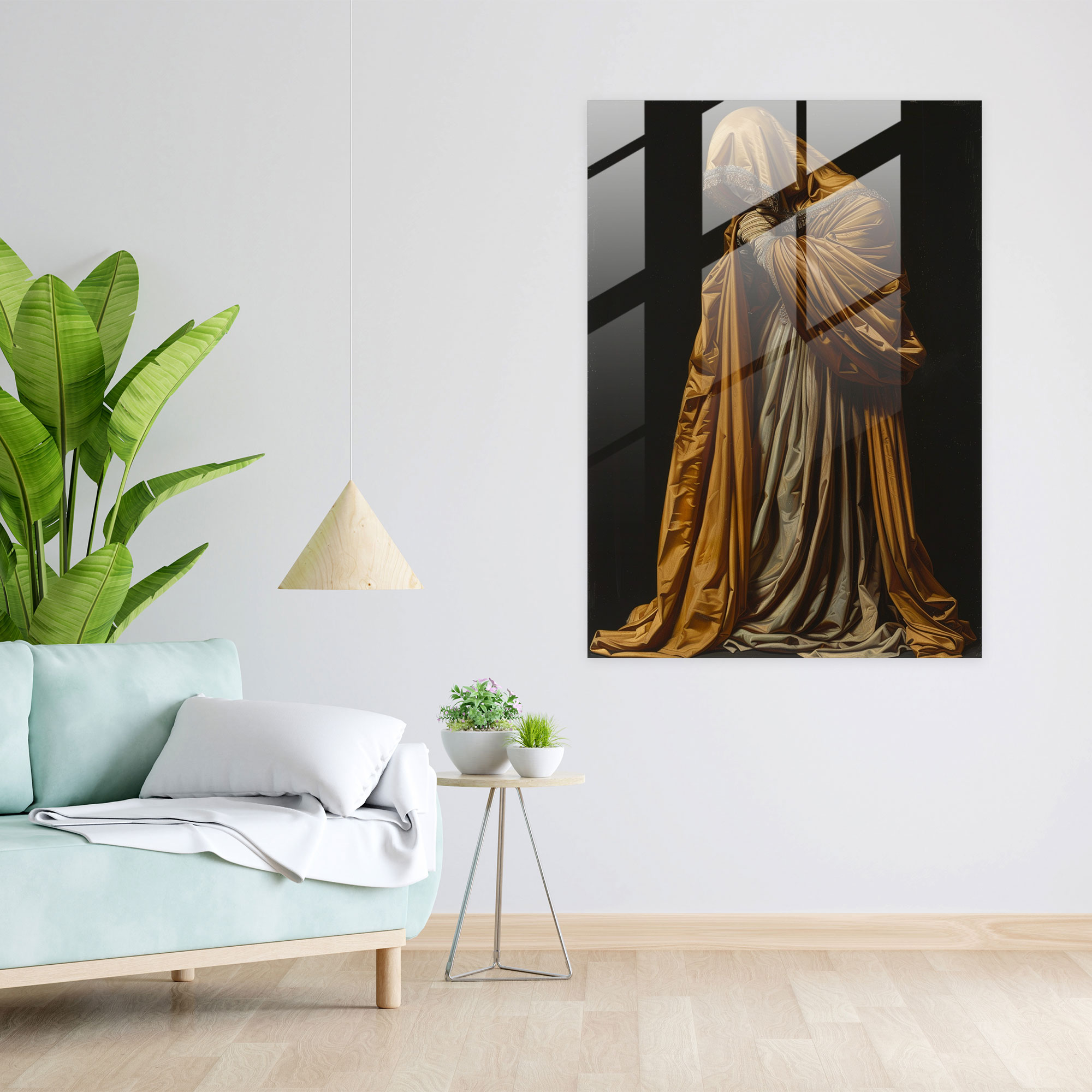 Mannerism Theatralische Drapierung Moderne Kunst - Leinwandbild Theatrale Posen Home Dekoration
