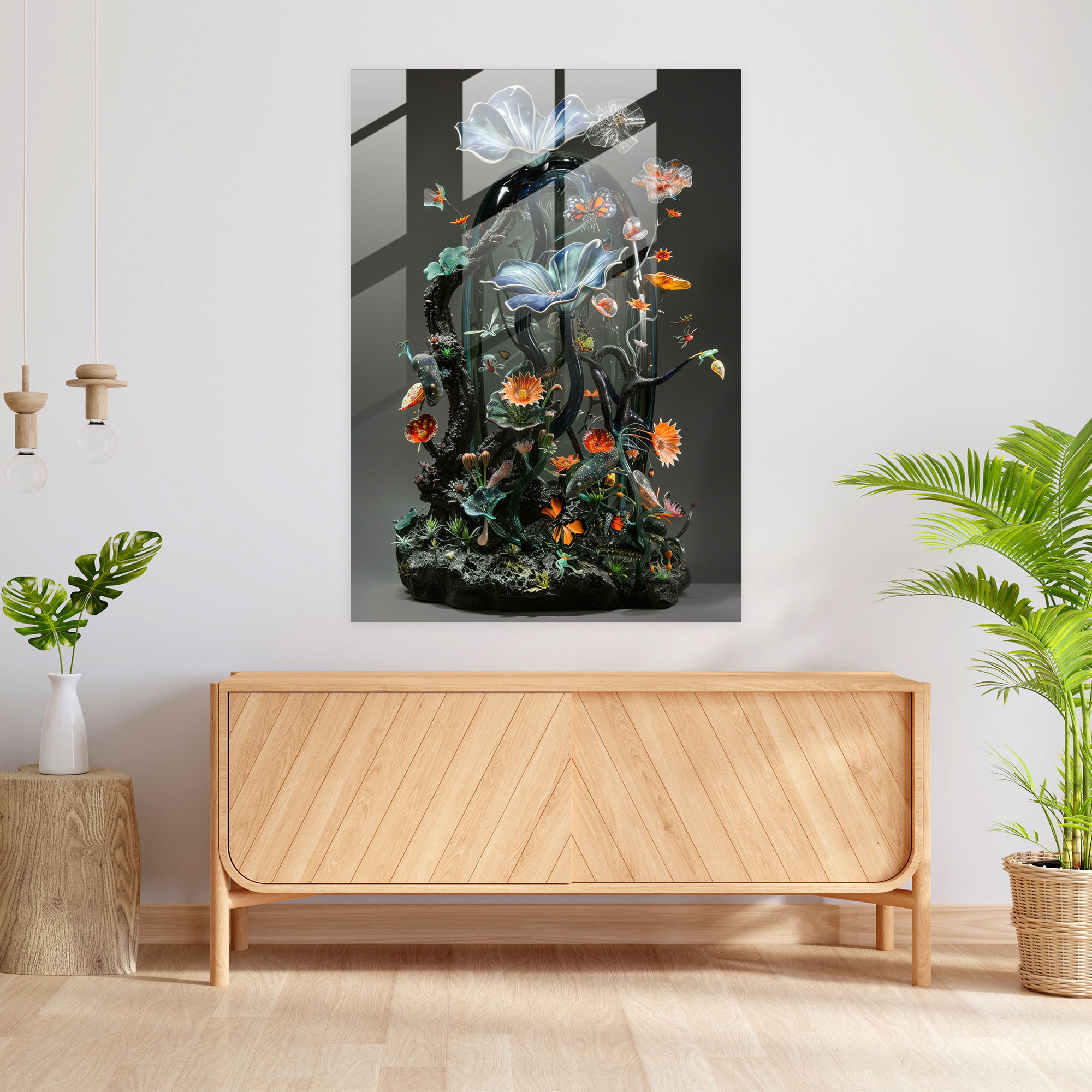 Manneristische Fantasie-Motive Glasbild - Mannerismus Wanddekoration Moderne Kunst Verzaubernd