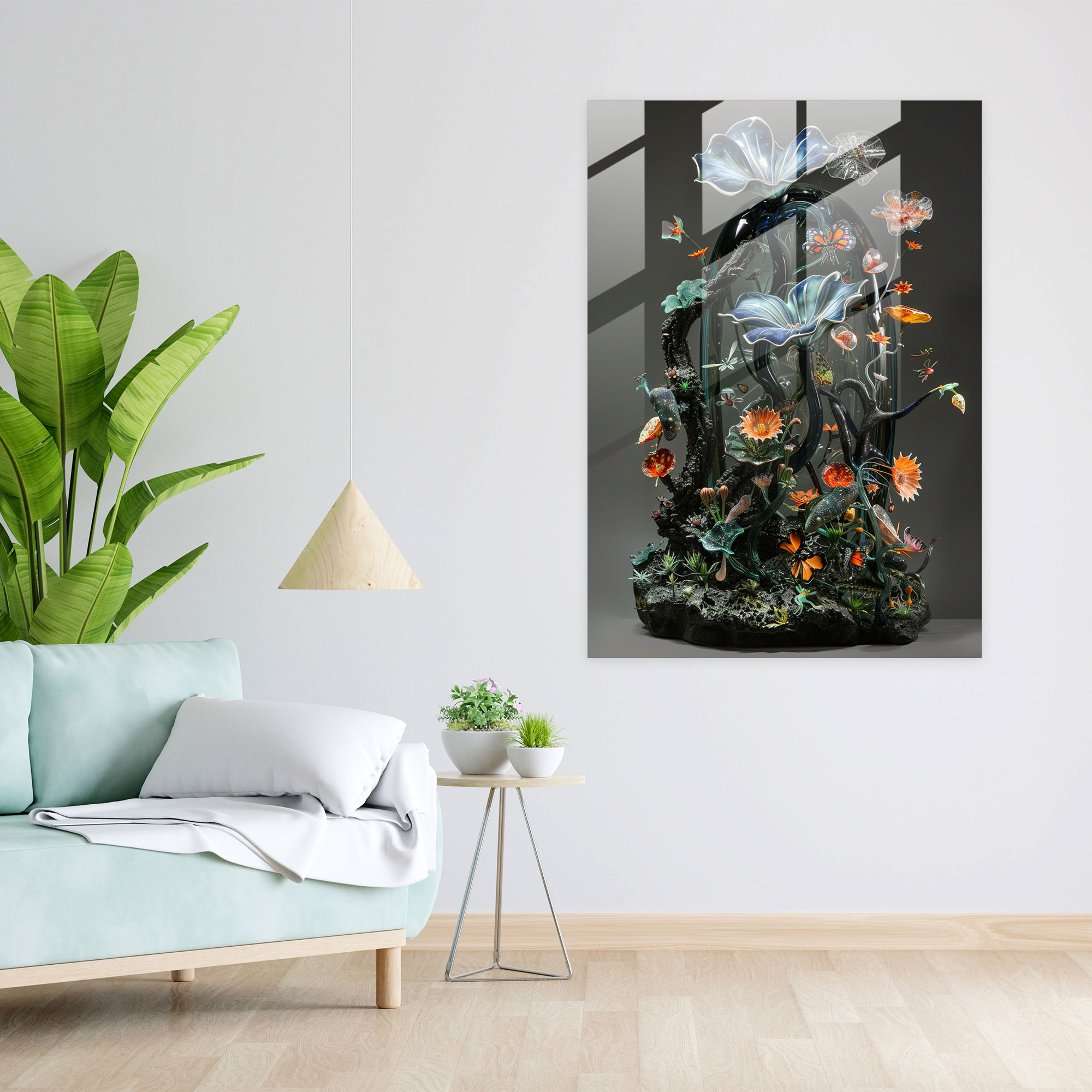 Manneristische Fantasie-Motive Glasbild - Mannerismus Wanddekoration Moderne Kunst Verzaubernd