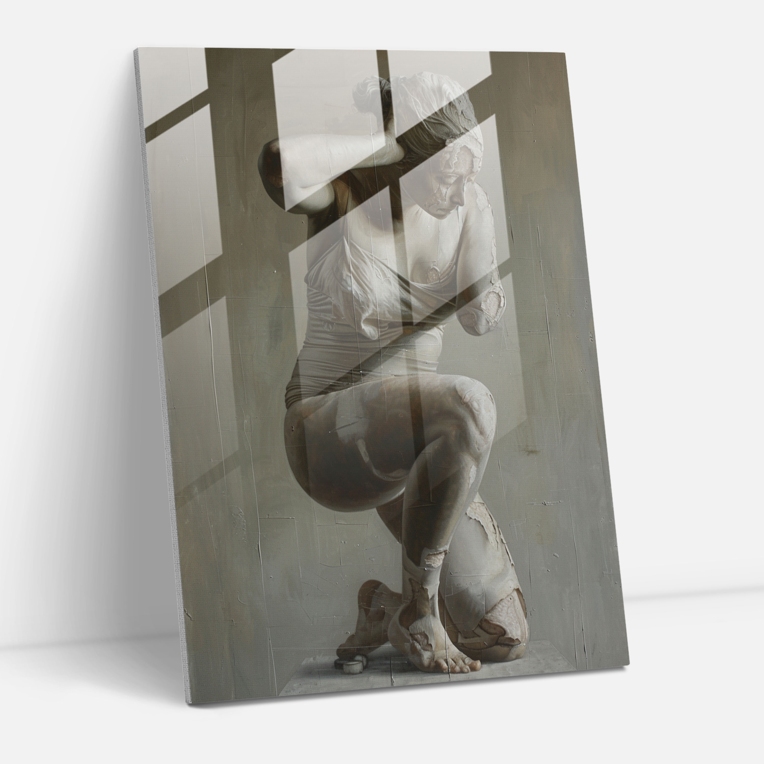 Mannerist Cam Duvar Sanatı - Abartılı Pozlar - Modern Sanat Duvar Dekorasyonu