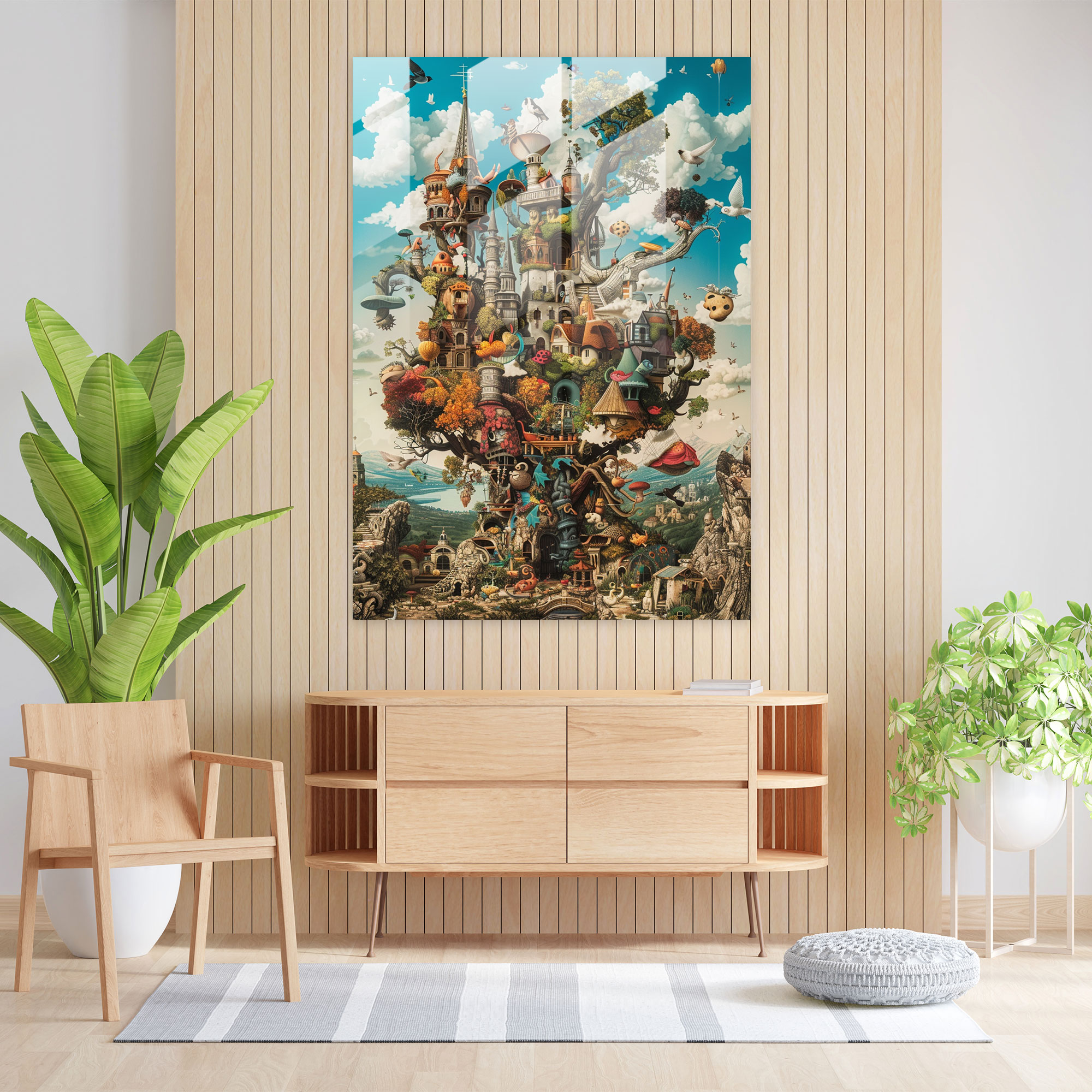 Mannerism Cam Sanatı - Masalsı Manzaralar - Mannerism Ev Dekorasyonu Cam Sanatı