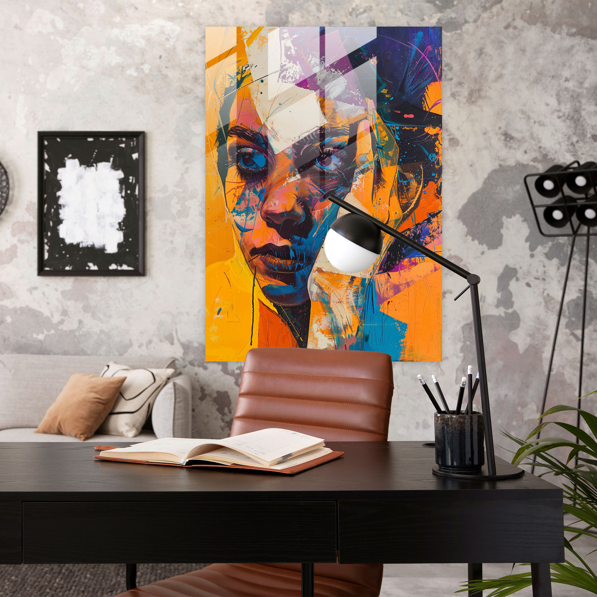 Canlı Mannerizm Cam Tablo - Mannerizm Modern Sanat Cam Duvar Sanatı