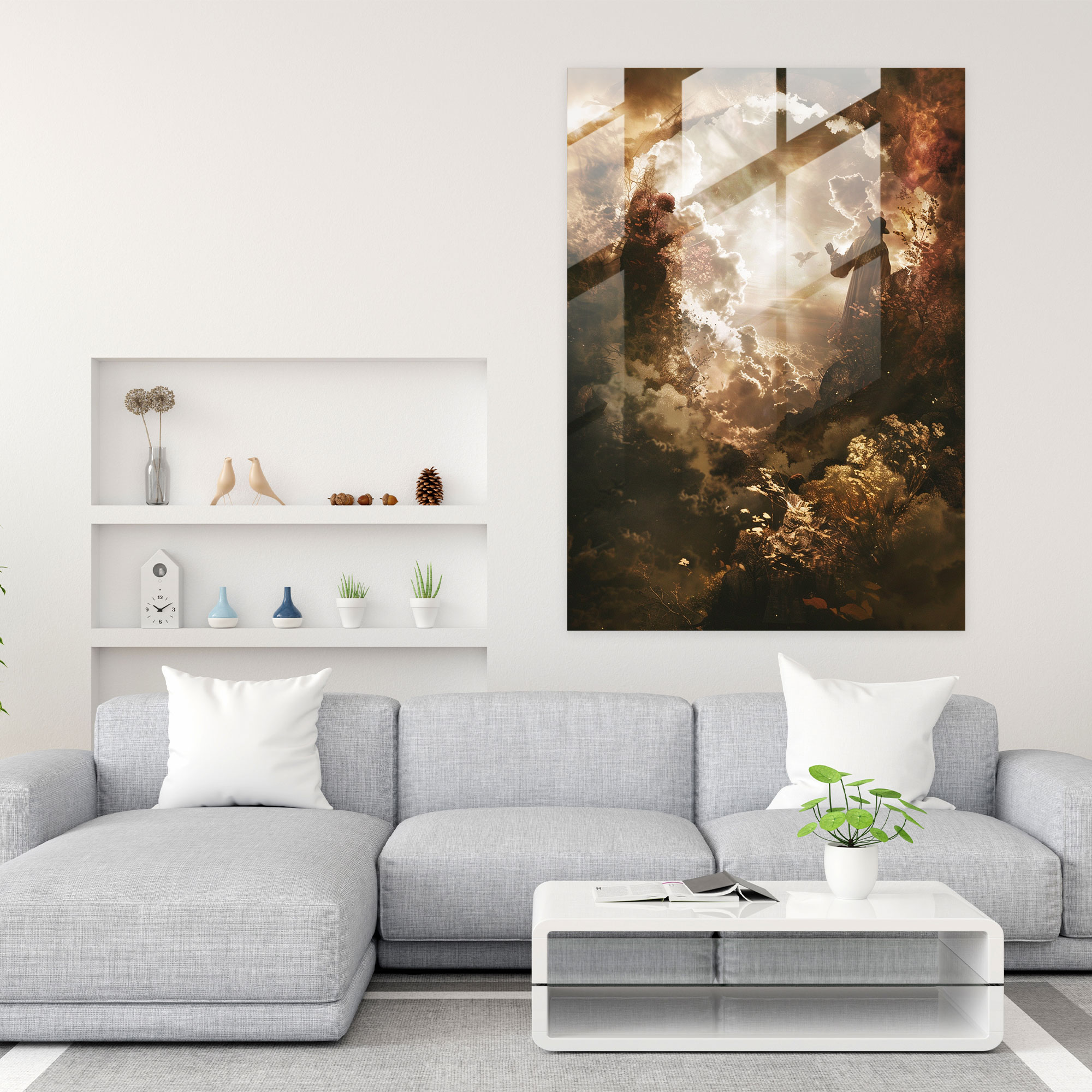 Gizemli Maniyerizm Cam Sanat - Maniyerizm Cam Sanatı Duvar Dekorasyonu Cam Tablo