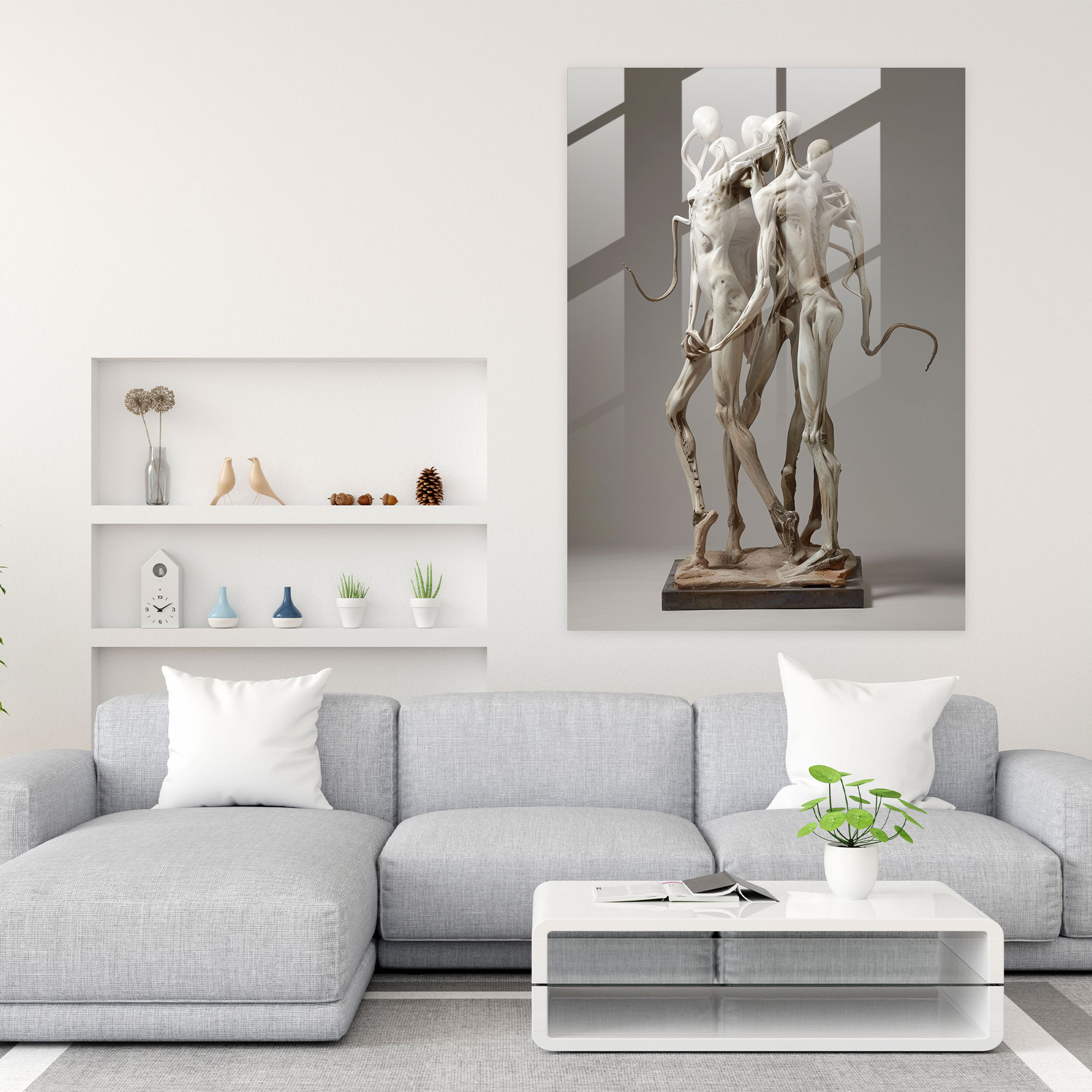 Mannerism Cam Tablo - Mannerism Ev Dekorasyonu Modern Sanat