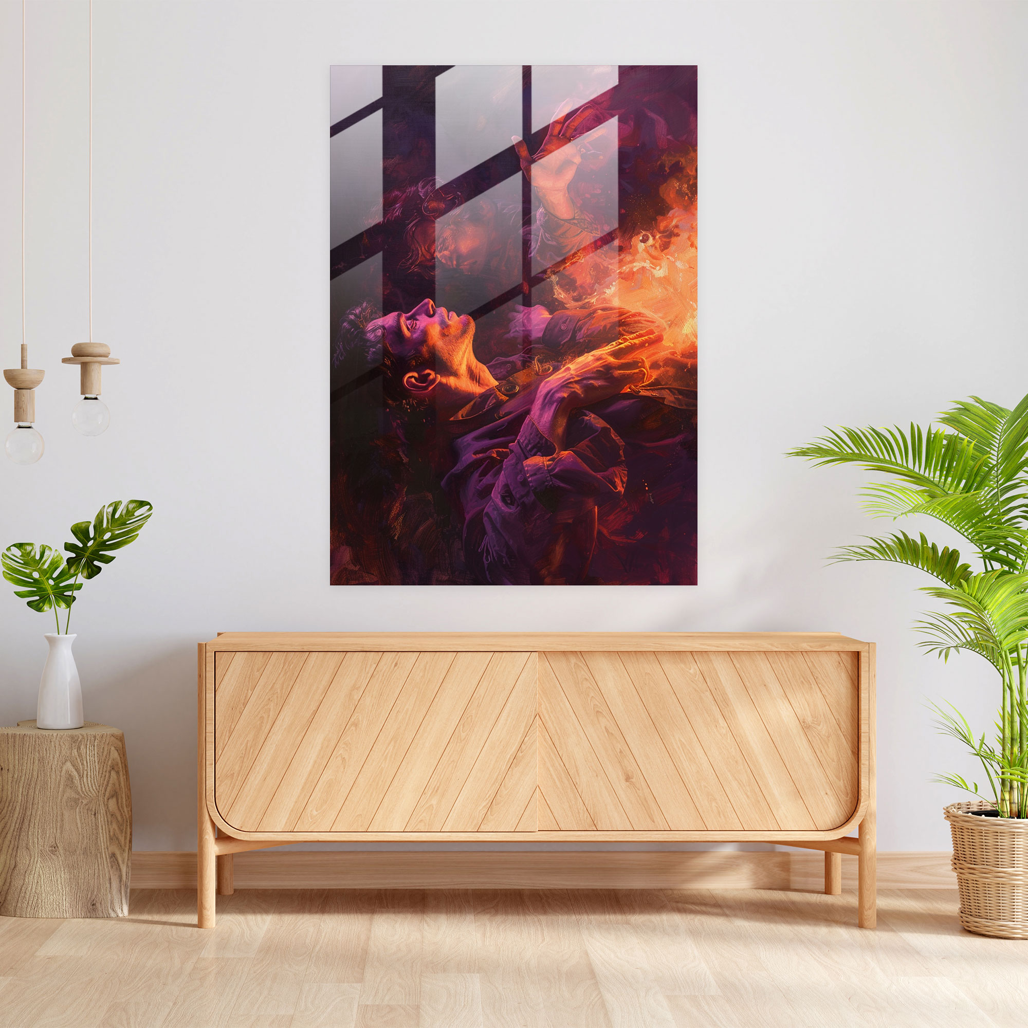 Mannerizm Cam Tablo Sanatı - Modern Sanat Duvar Dekorasyonu