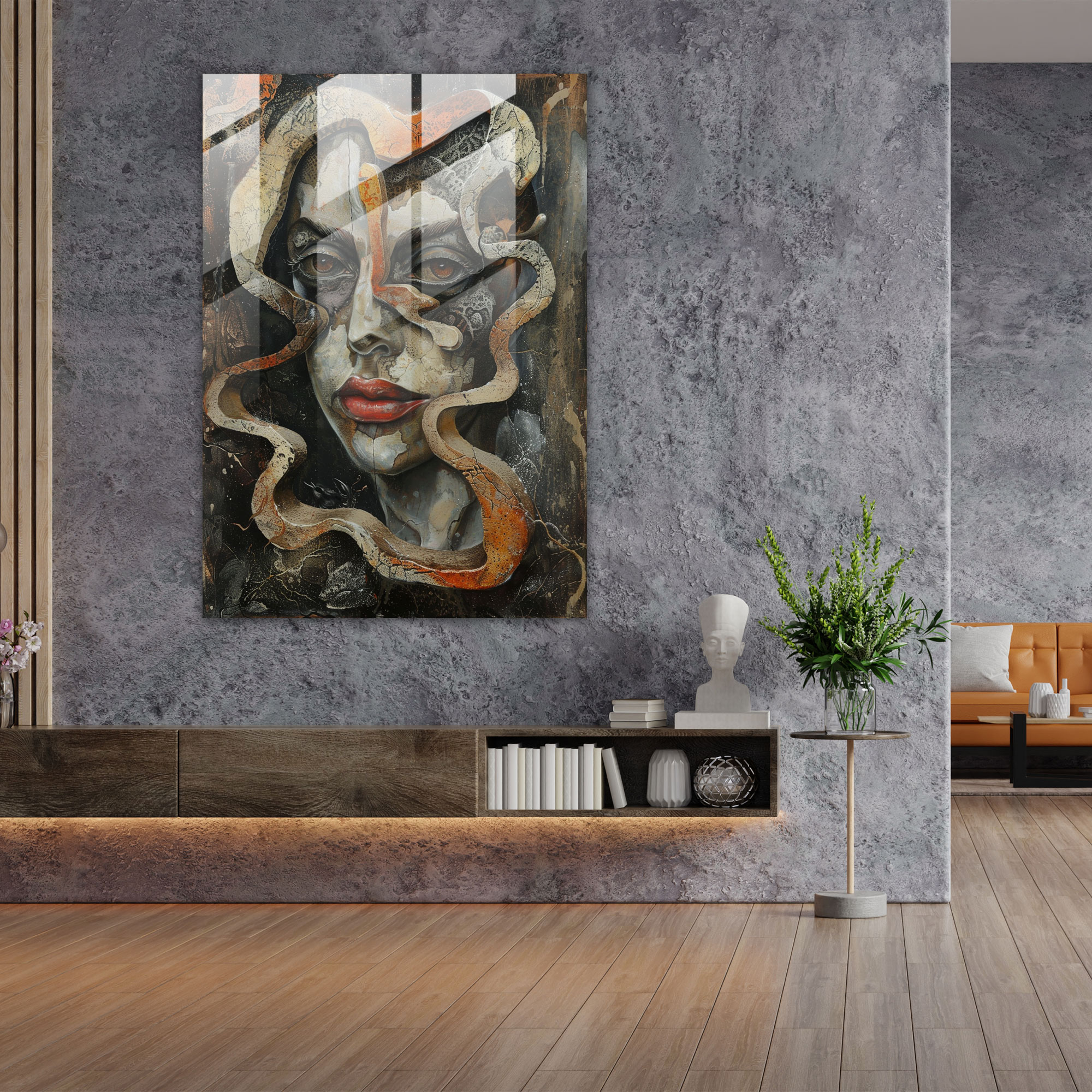 Mannerizm Duvar Dekorasyonu Cam Sanatı - Modern Sanat Duvar Dekorasyonu