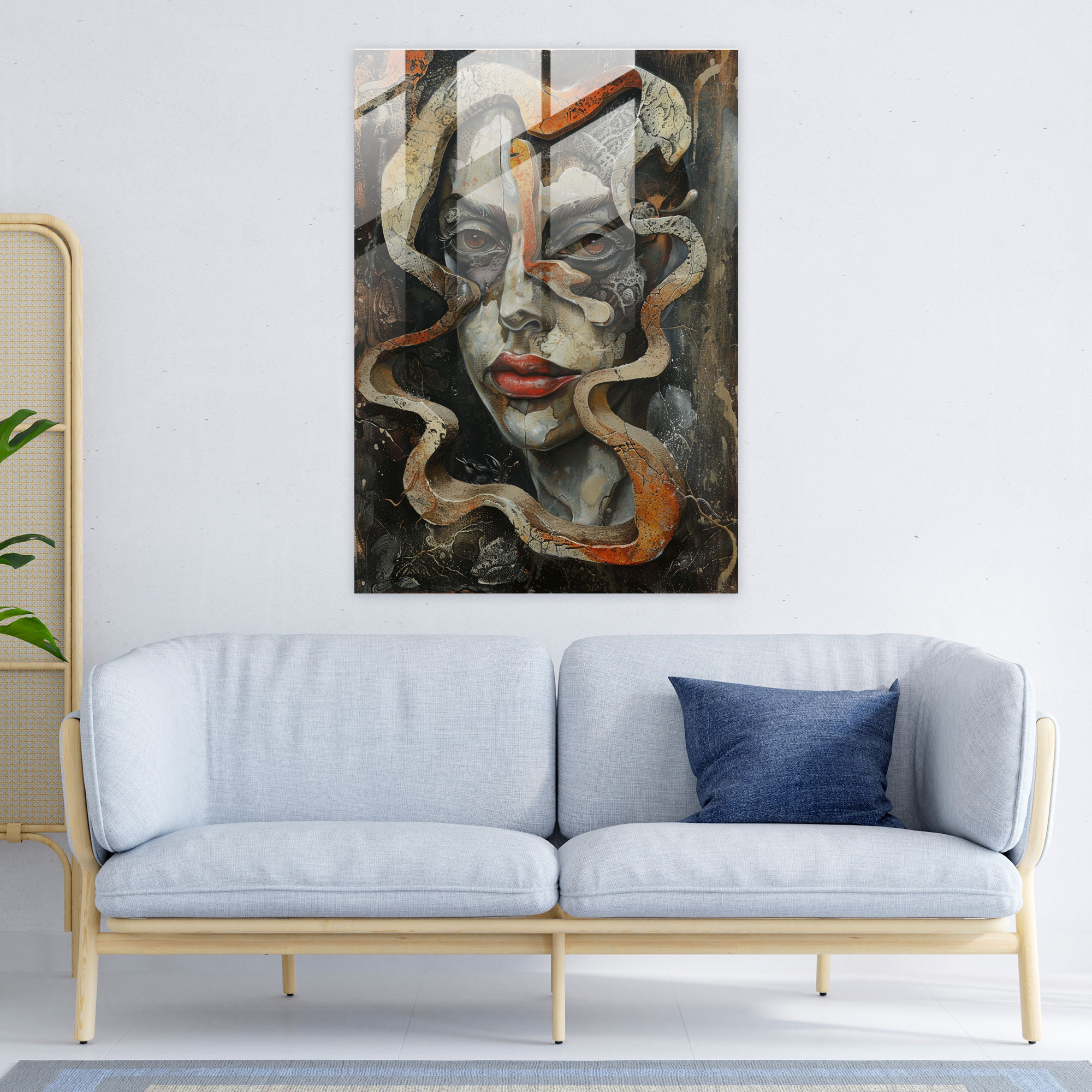 Mannerizm Duvar Dekorasyonu Cam Sanatı - Modern Sanat Duvar Dekorasyonu