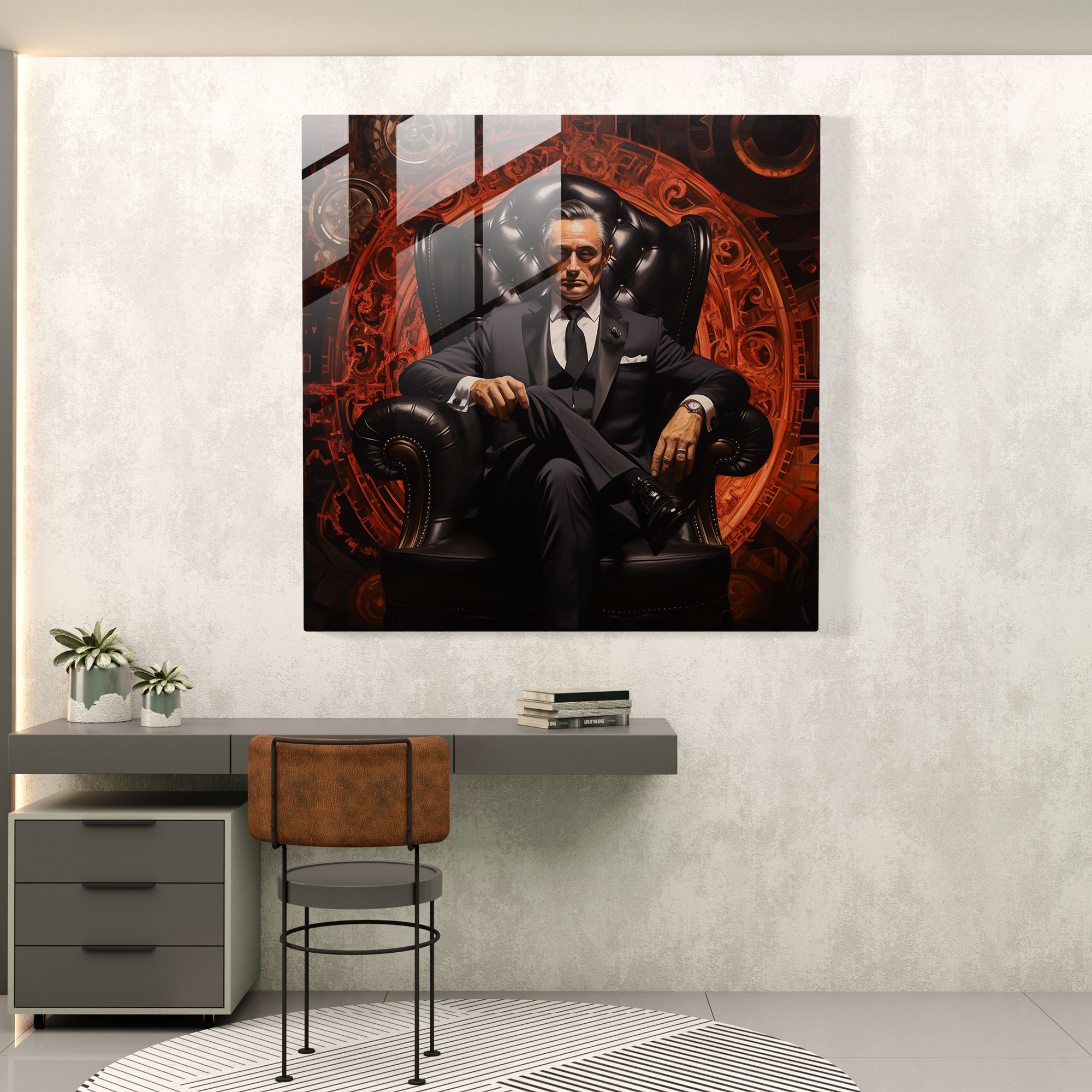 Luxury & Dominance - Godfather's Rule Glass Wall Art