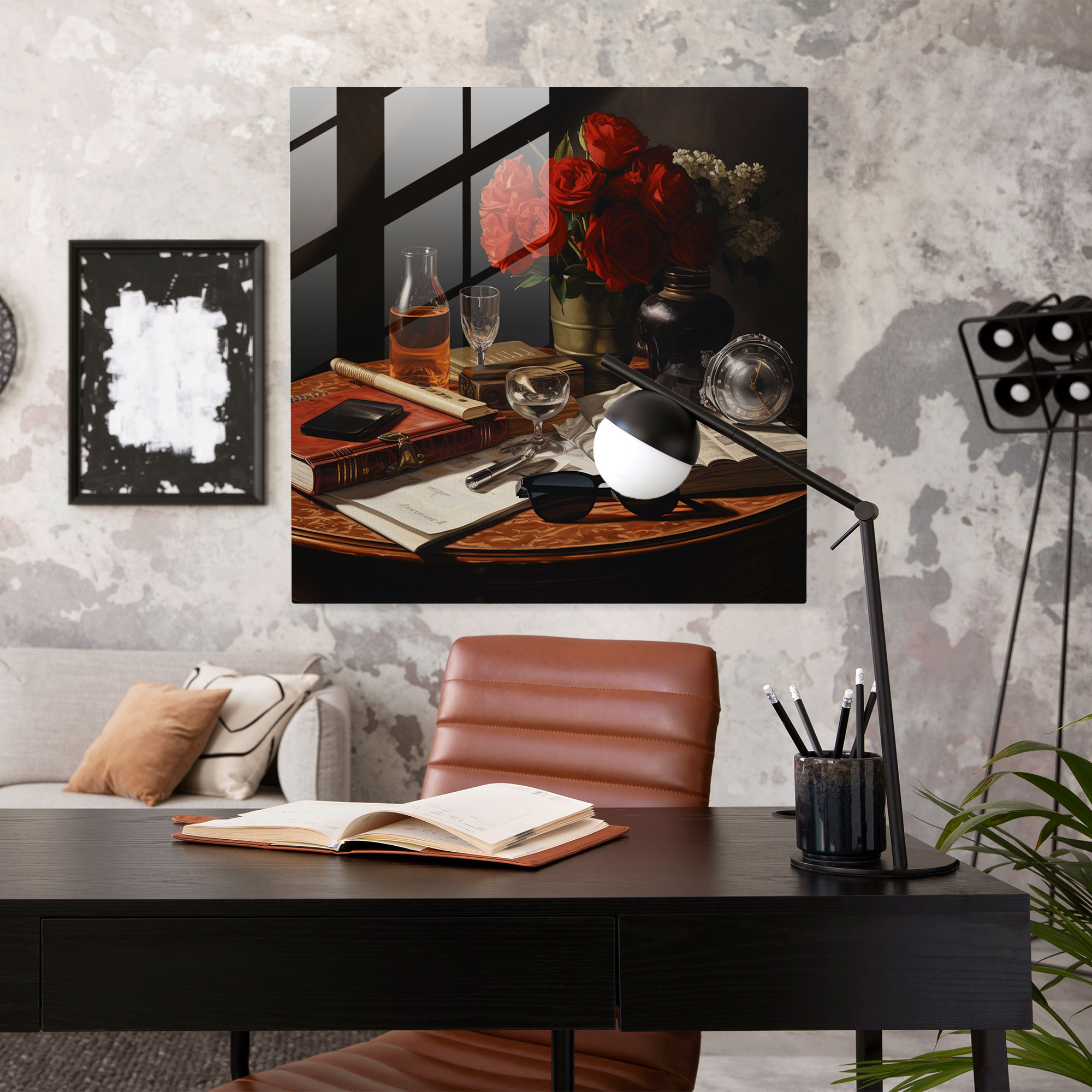Opulent Reflections Glass Print - Glass Wall Art for Home Decoration and Wall Decor - Realistic Still Life Glass Art