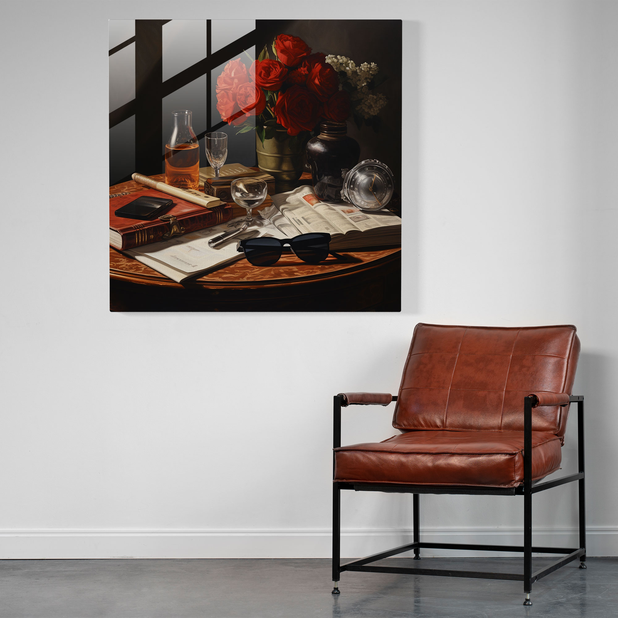 Opulent Reflections Glass Print - Glass Wall Art for Home Decoration and Wall Decor - Realistic Still Life Glass Art