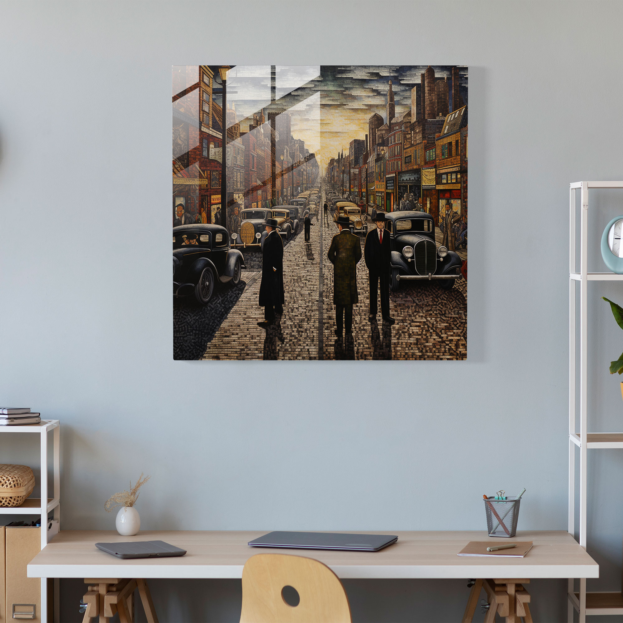 Sublime Tapestry Glass Print - Glass Wall Art for Home Decoration and Wall Decor - Pointillist Glass Mosaic