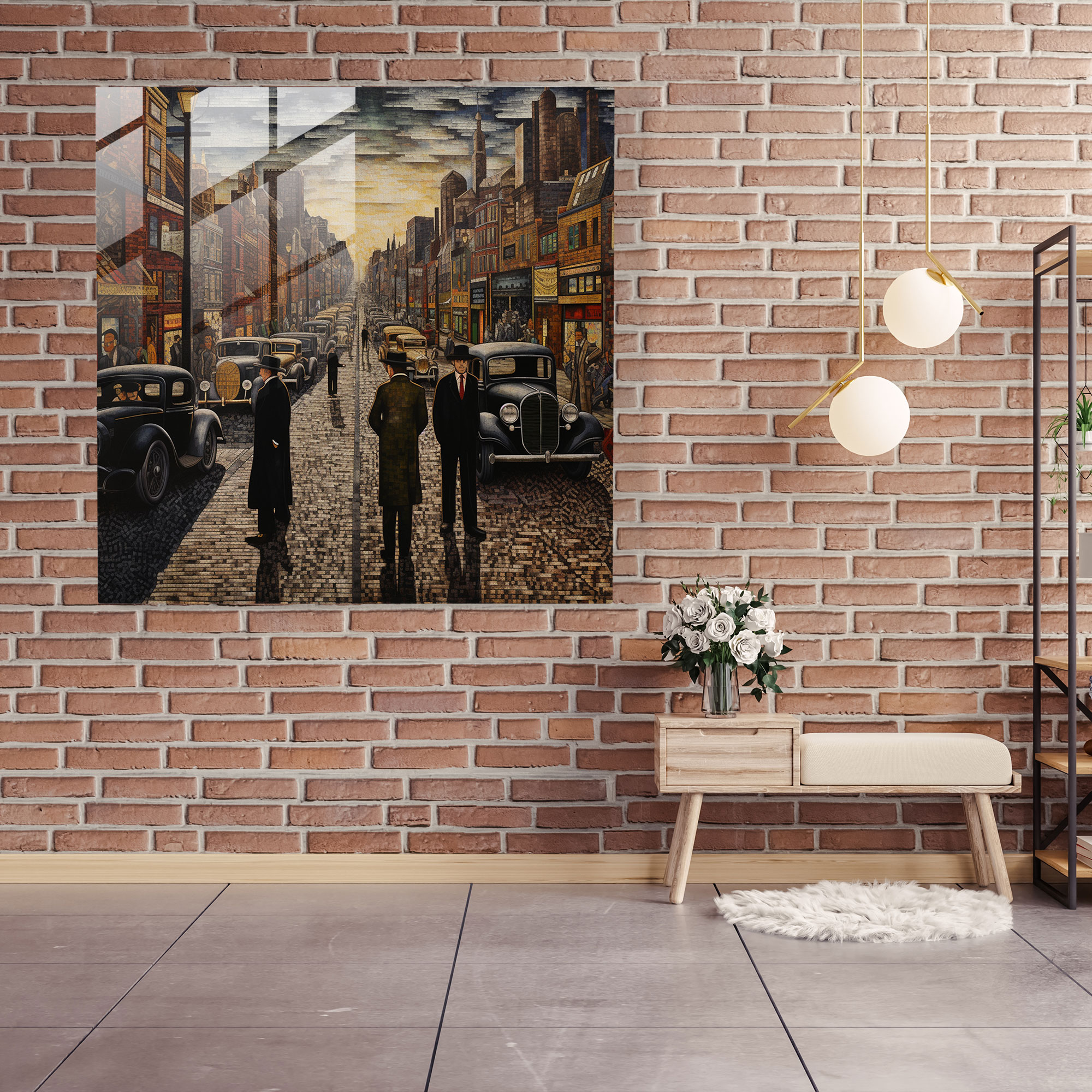 Sublime Tapestry Glass Print - Glass Wall Art for Home Decoration and Wall Decor - Pointillist Glass Mosaic
