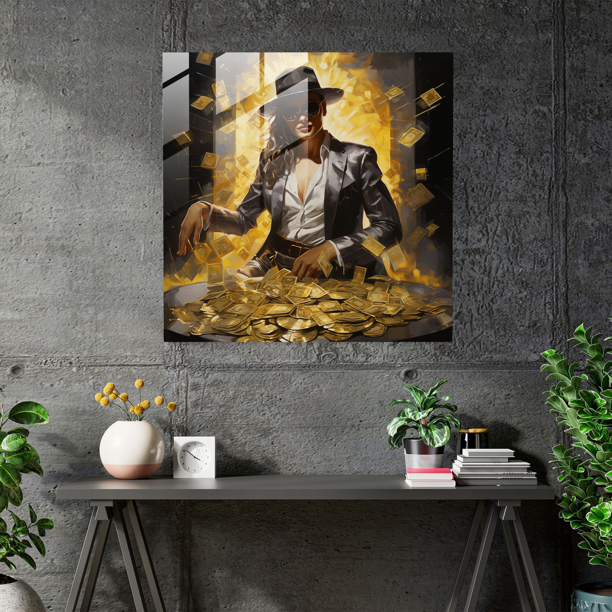 Exquisite Glass Print of Mafia's Hidden Treasures