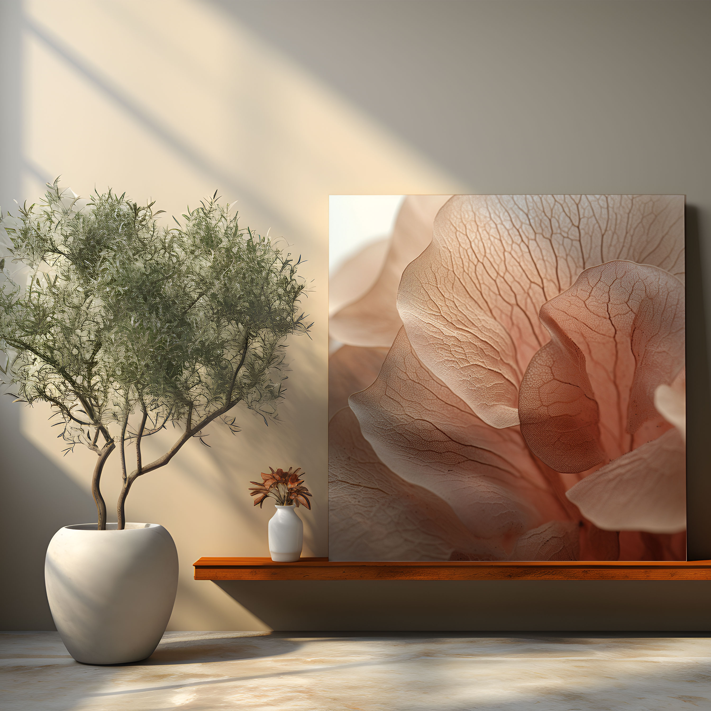 Magnolia Petal Wall Art - Magnolia, Intricate Details, Canvas Wall Art, Delicate Textures