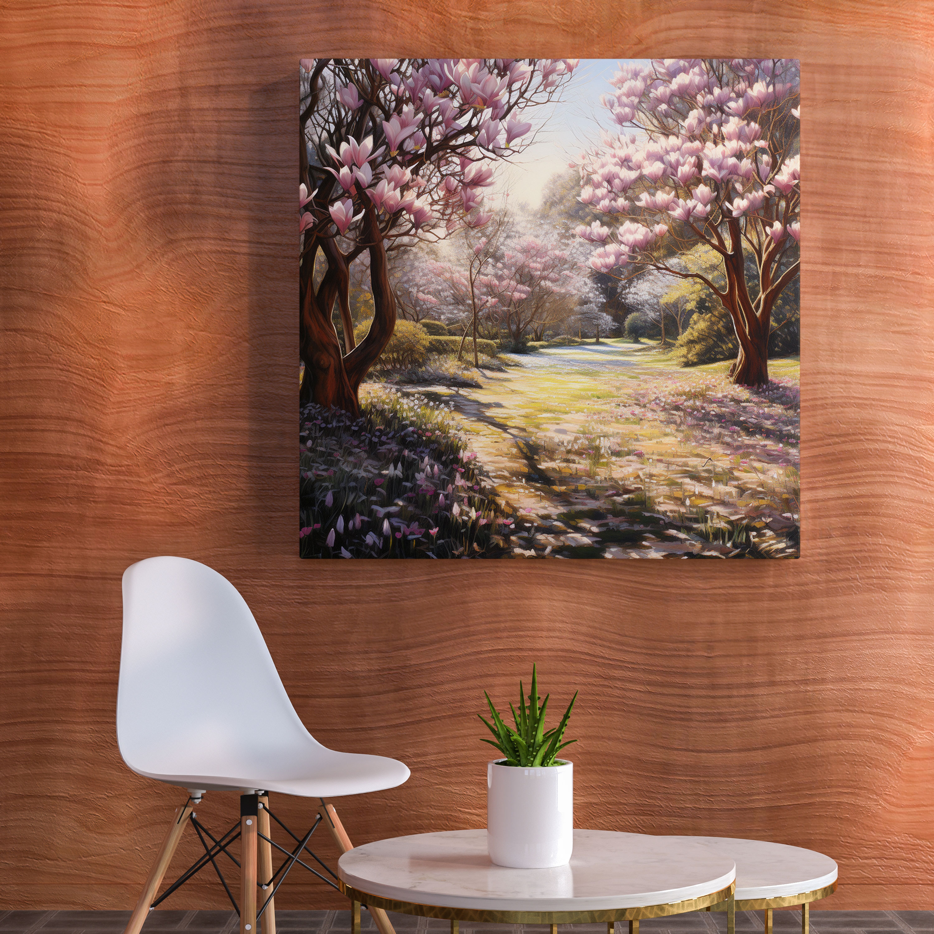 Magnolia Landscape Canvas Print - Magnolia, Magnolia Landscape, Wall Decoration, Magnolia