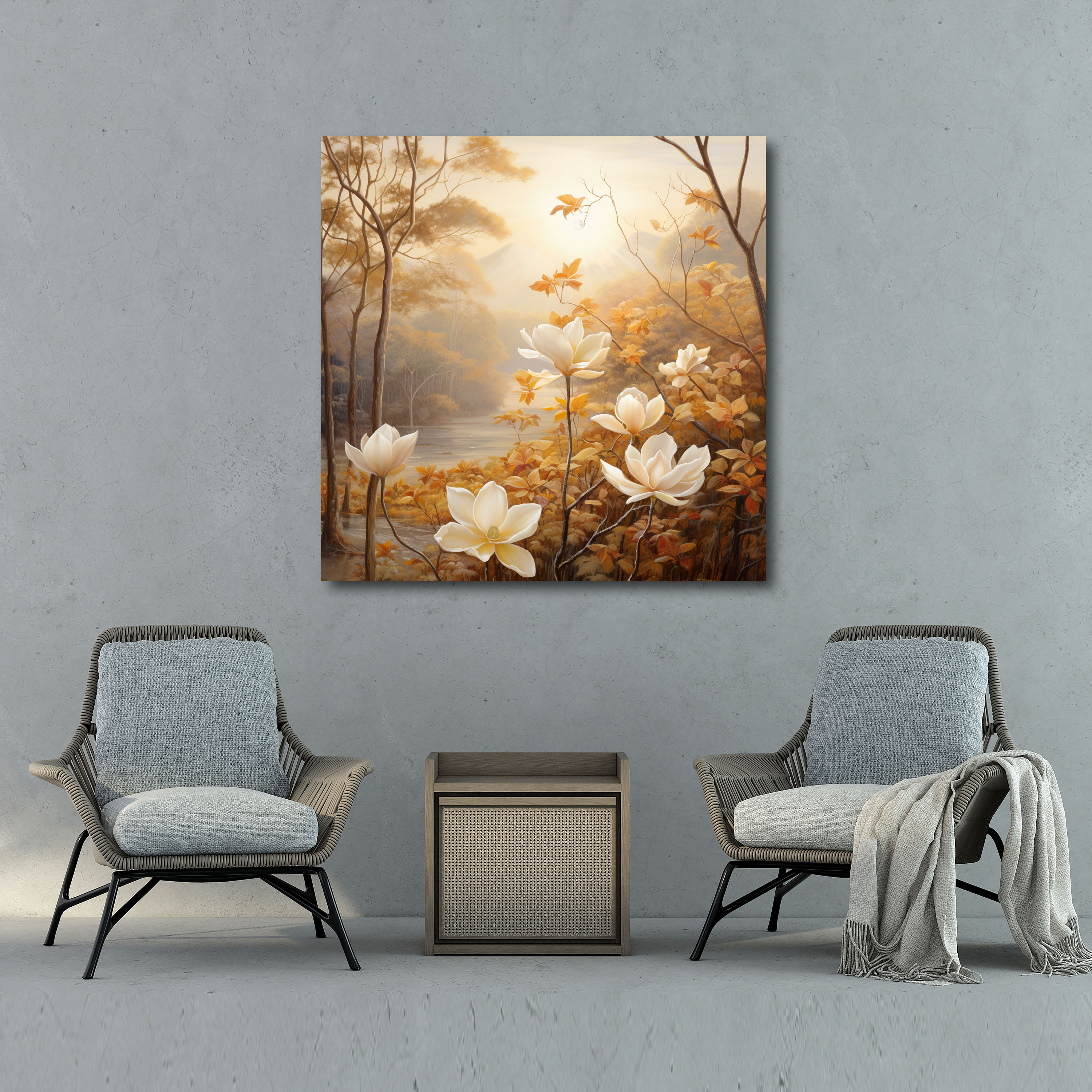 Autumn Magnolia Canvas Print - Magnolia, Canvas Wall Art, Canvas, Serene Scene