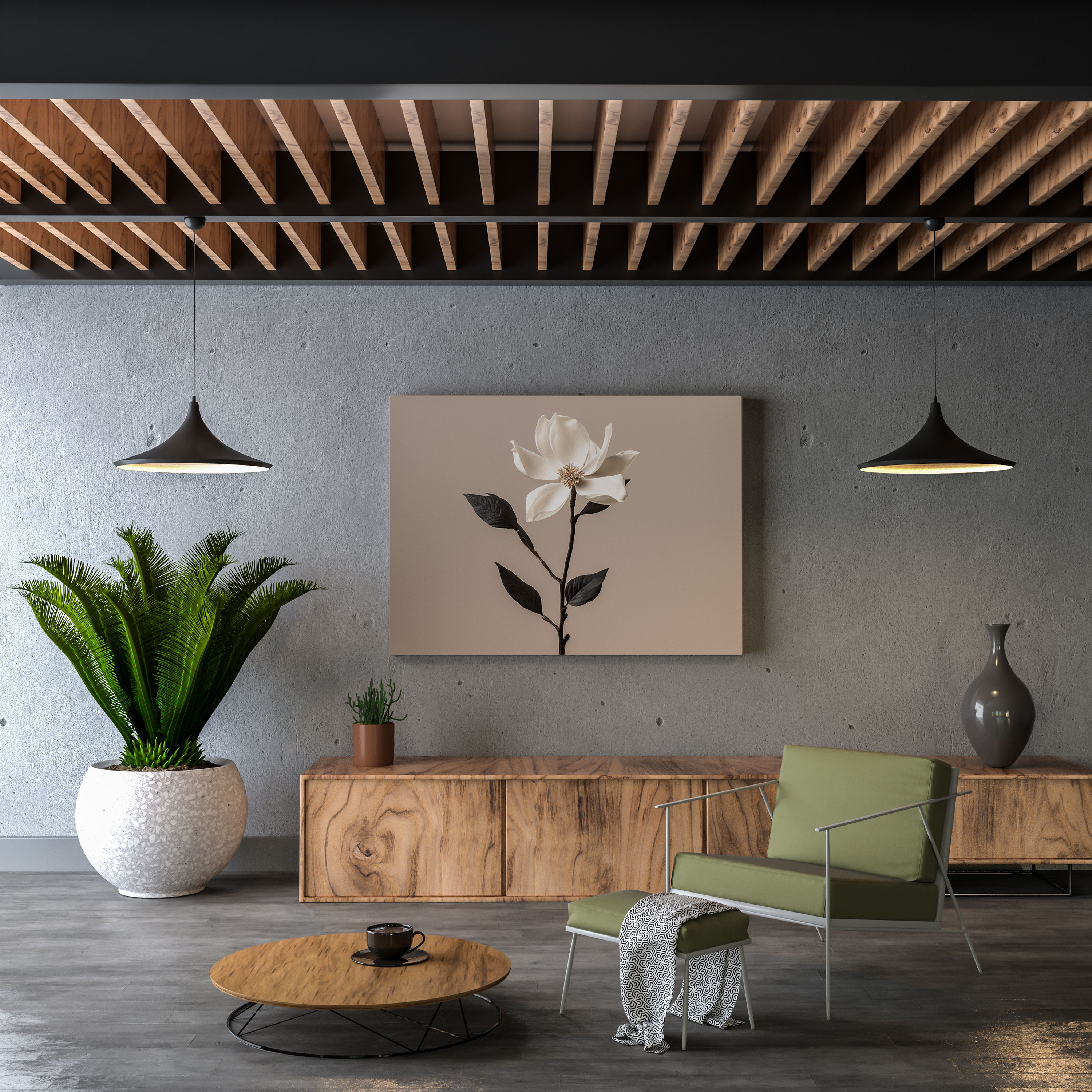 Minimalist Magnolia Canvas Print - Magnolia, Minimalist Magnolia, Wall Decoration, Magnolia