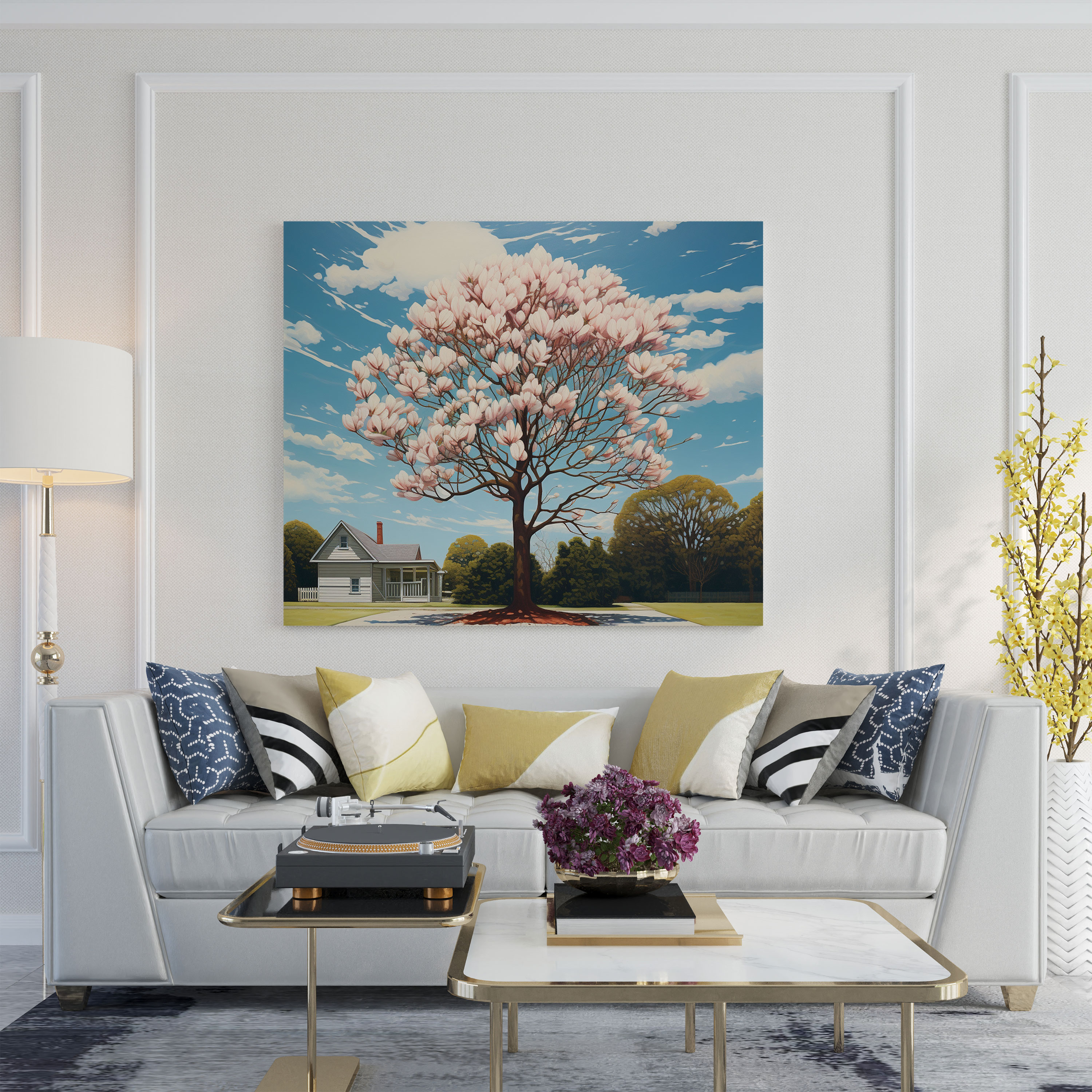 Magnolia Wall Art - Magnolia, Wall Decoration, Clear Blue Sky, Home Decoration