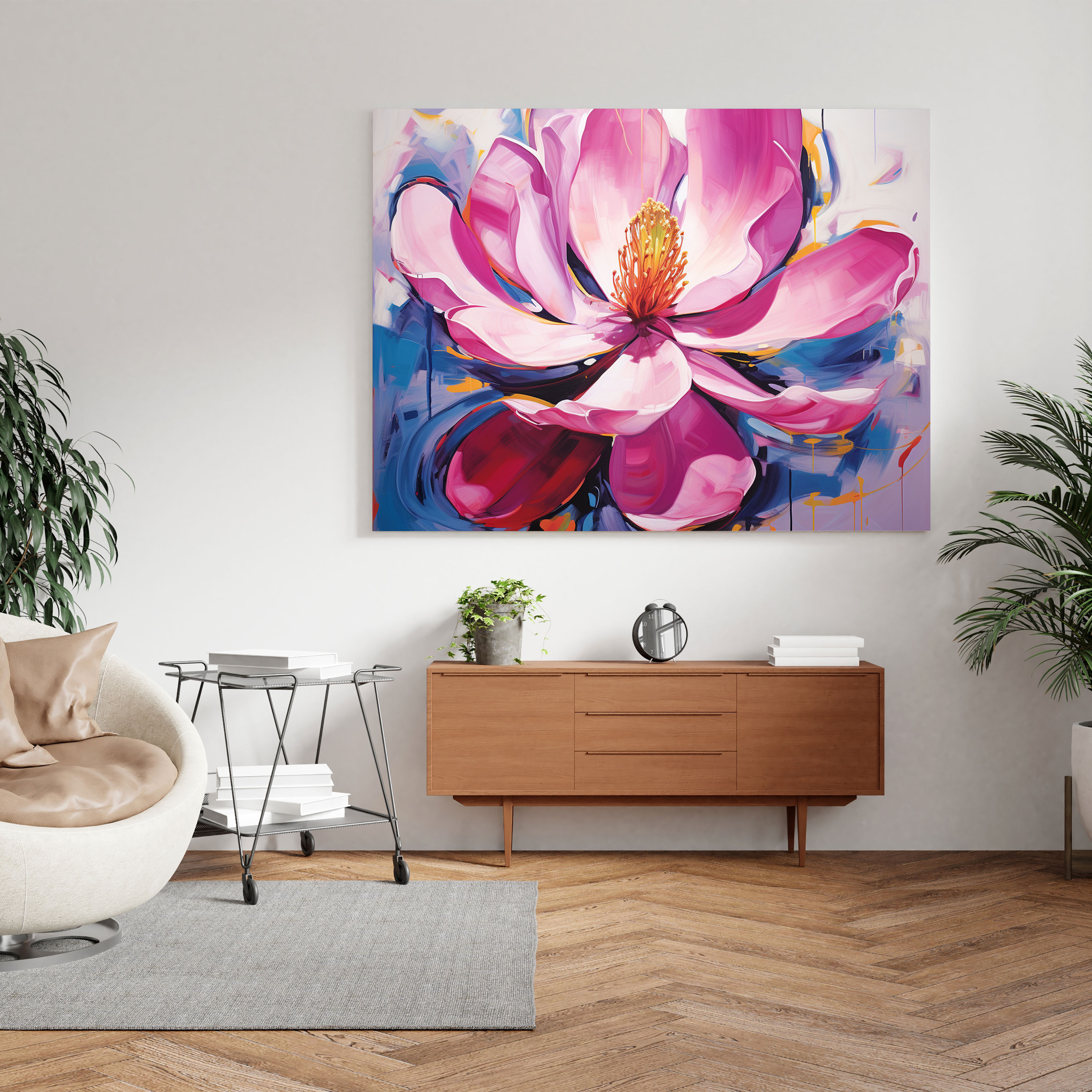 Abstract Magnolia Canvas Print - Magnolia, Wall Decoration, Home Decoration, Canvas
