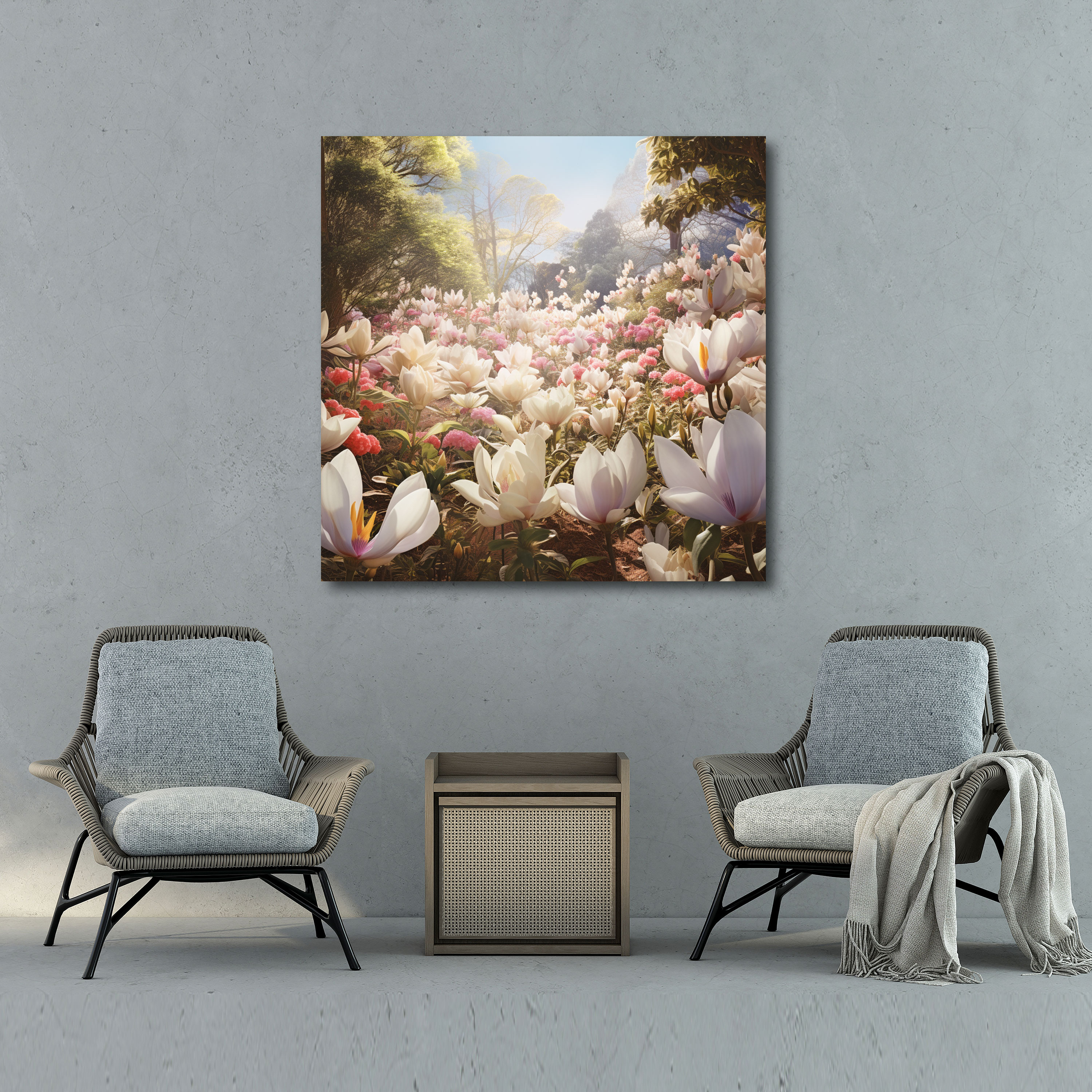 Magnolia Garden Wall Decoration - Magnolia, Canvas Wall Art, Wall Decoration, Home Decoration