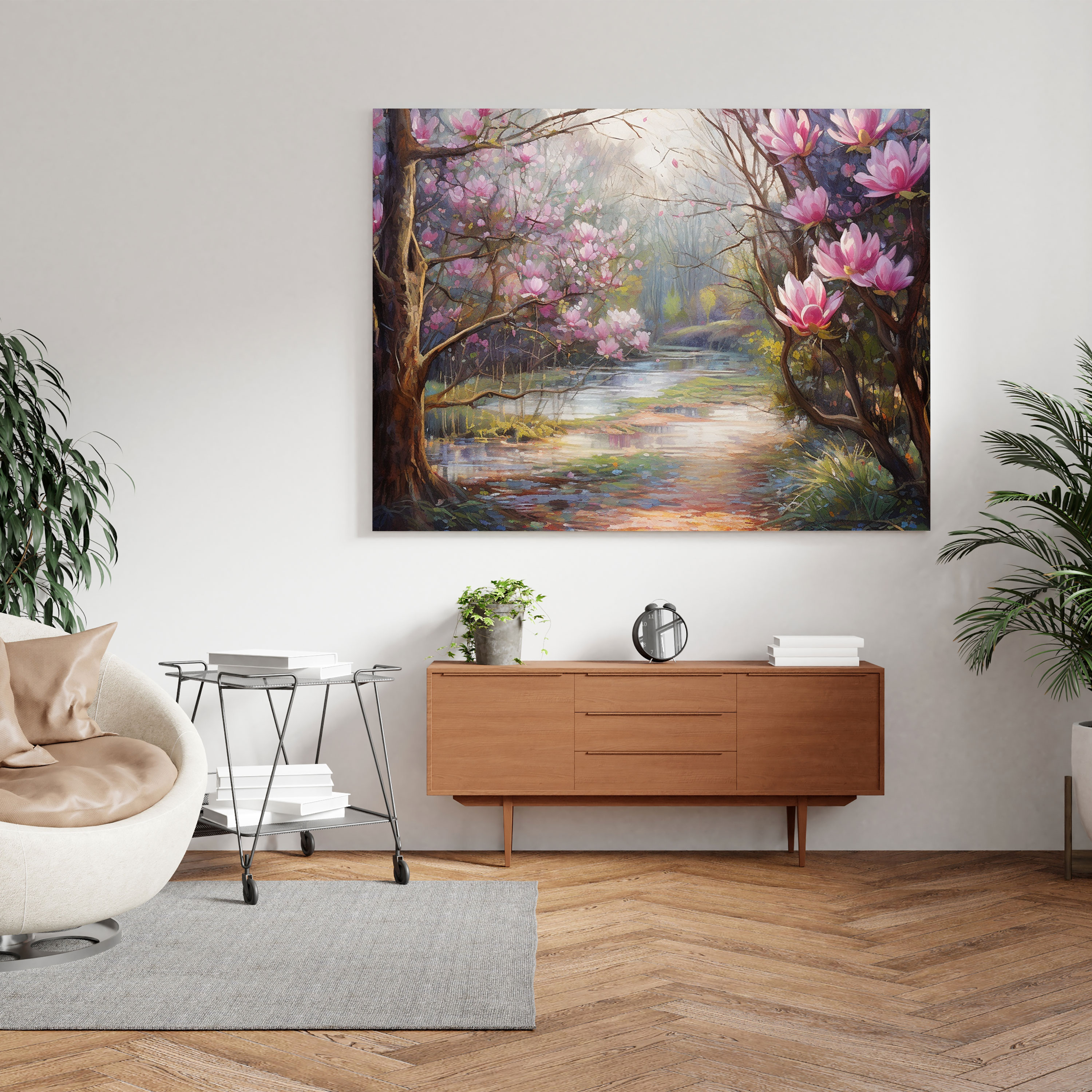 Magnolia Canvas Print - Magnolia, Home Decoration, Impressionist Painting, Canvas Wall Art