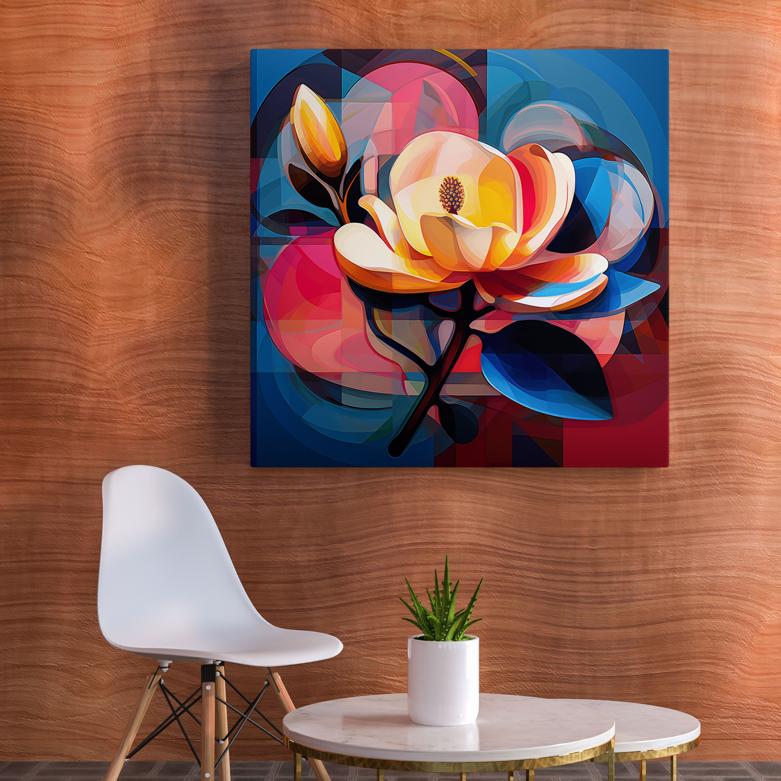 Magnolia Canvas Print - Magnolia, Modern Interpretation, Canvas, Vibrant Colors