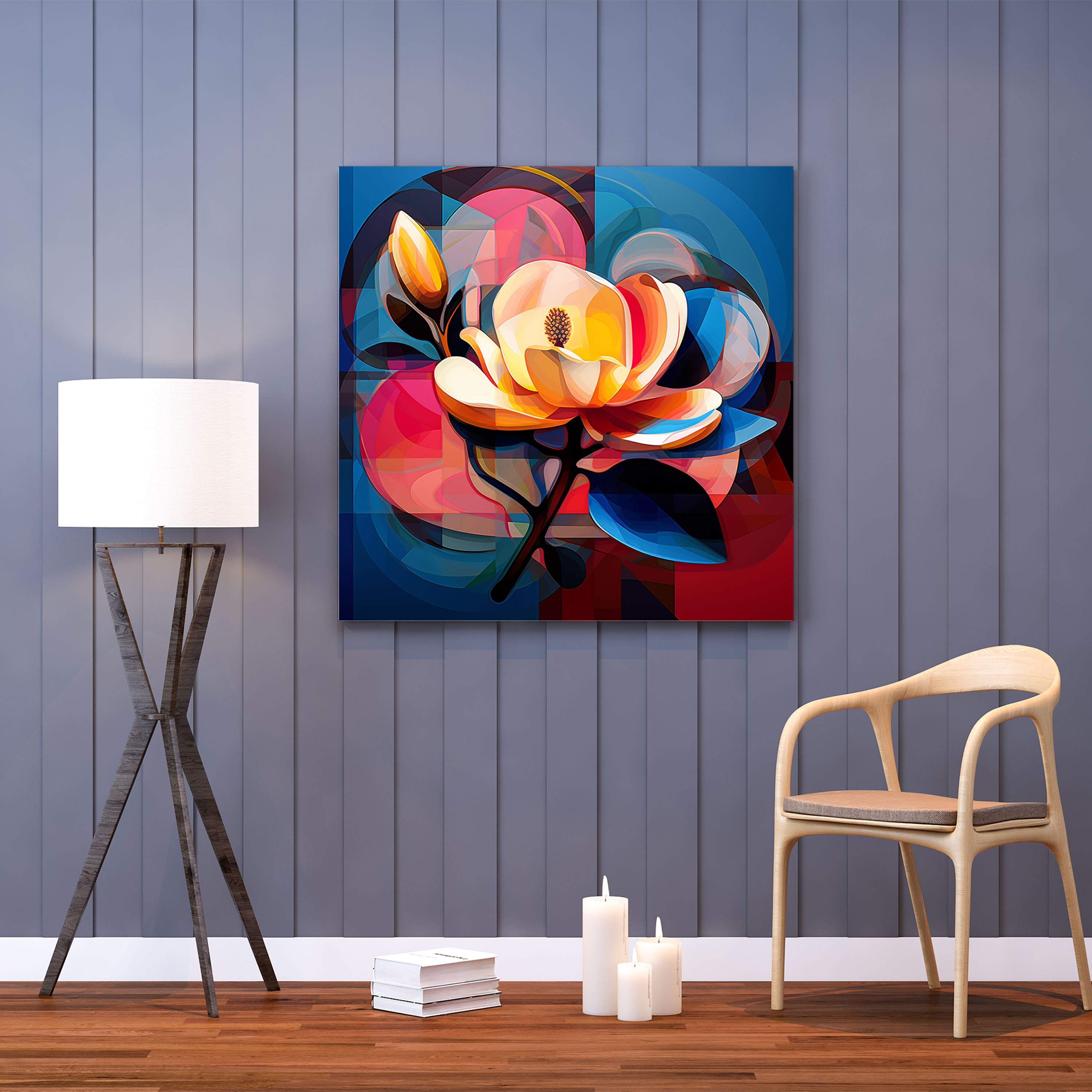 Magnolia Canvas Print - Magnolia, Modern Interpretation, Canvas, Vibrant Colors