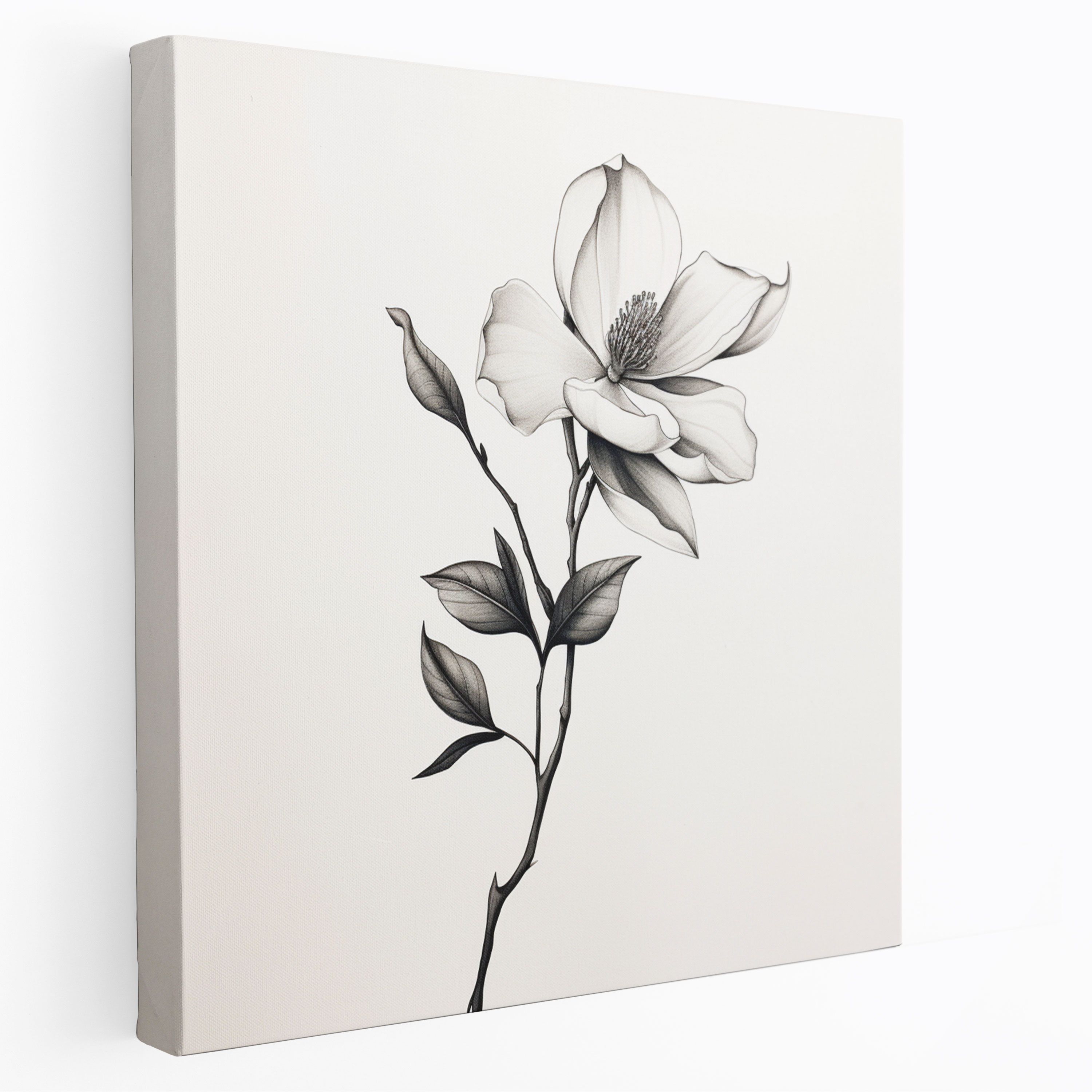 Magnolia Canvas Print: Minimalist Artwork - Magnolia, Wall Decoration, Magnolia, Canvas Print