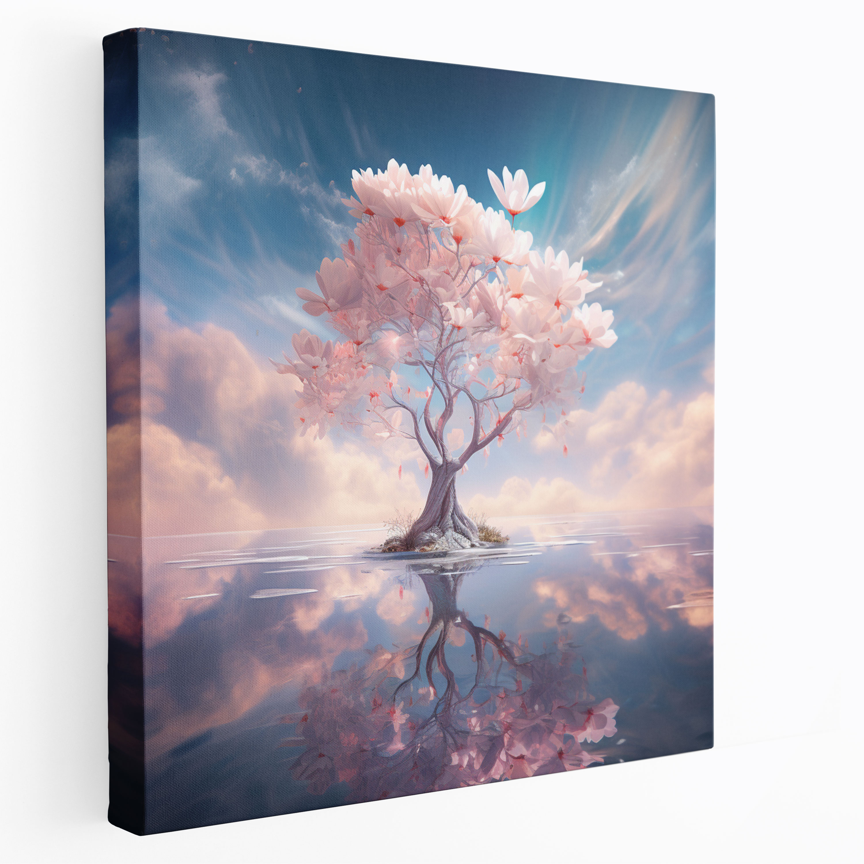 Magnolia Canvas Print: Surreal Artwork - Magnolia, Floating Tree, Surreal Artwork, Canvas Print