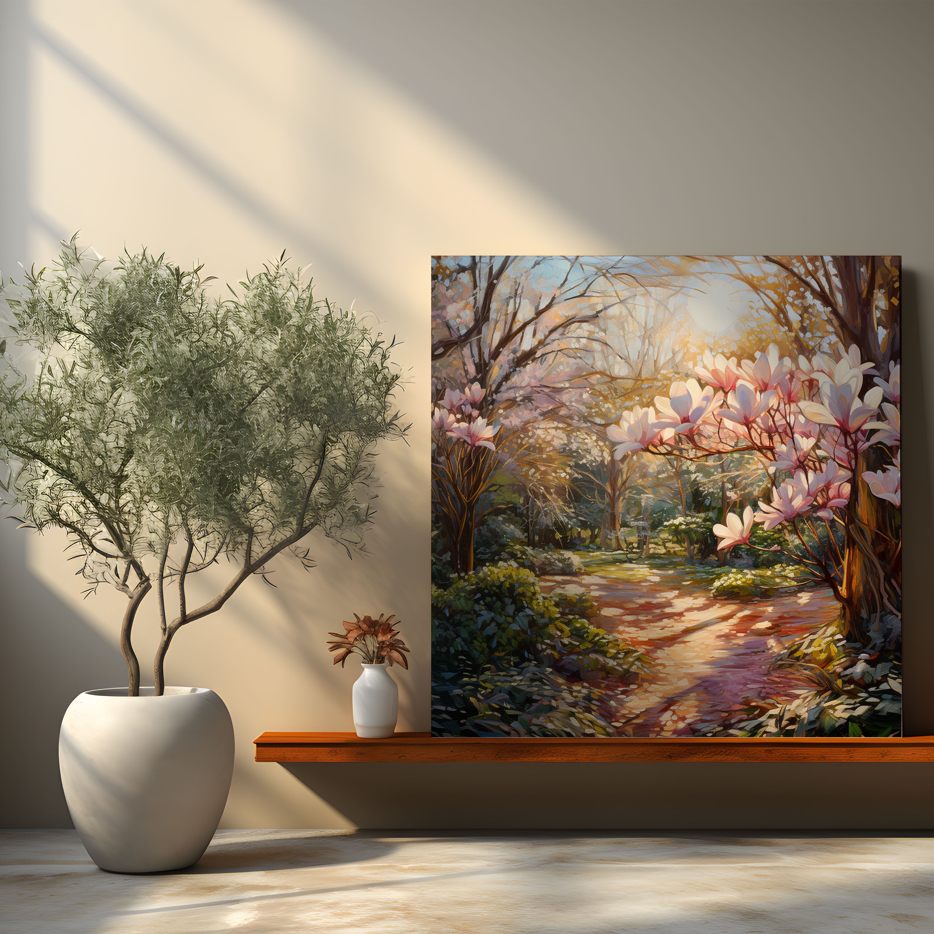 Magnolia Wall Art - Impressionistic Garden Canvas Print - Magnolia, Home Decoration, Canvas Wall Art, Magnolia