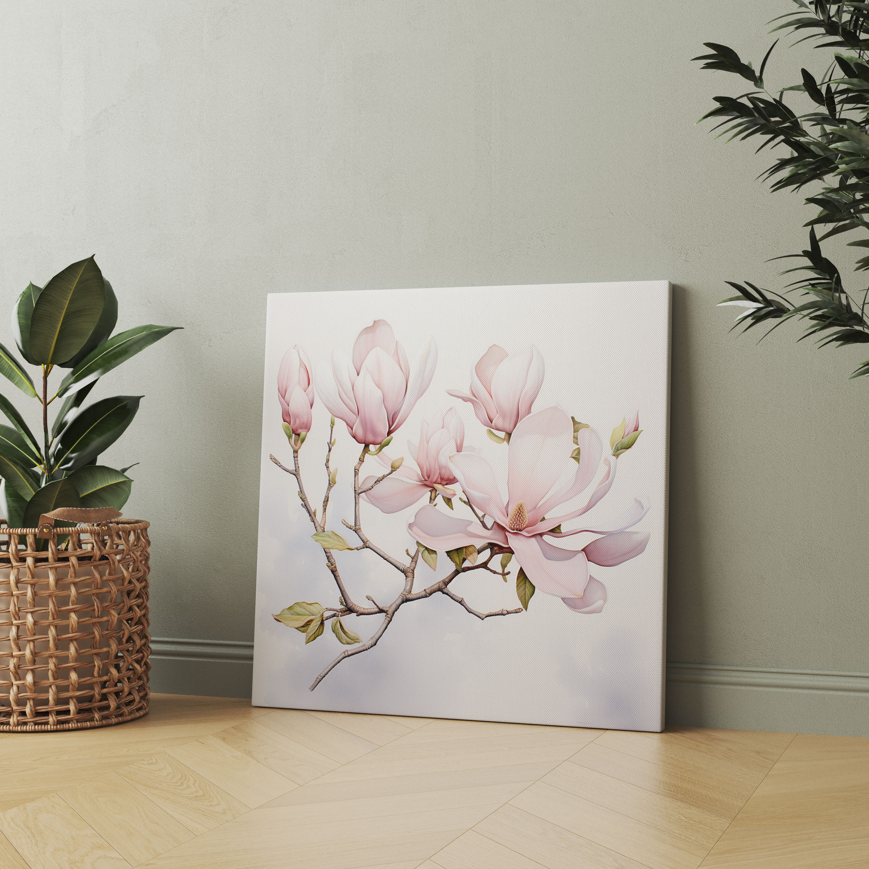 Dreamy Magnolia Canvas Print - Watercolor Wall Art - Magnolia, Watercolor, Home Decoration, Soft Pastel