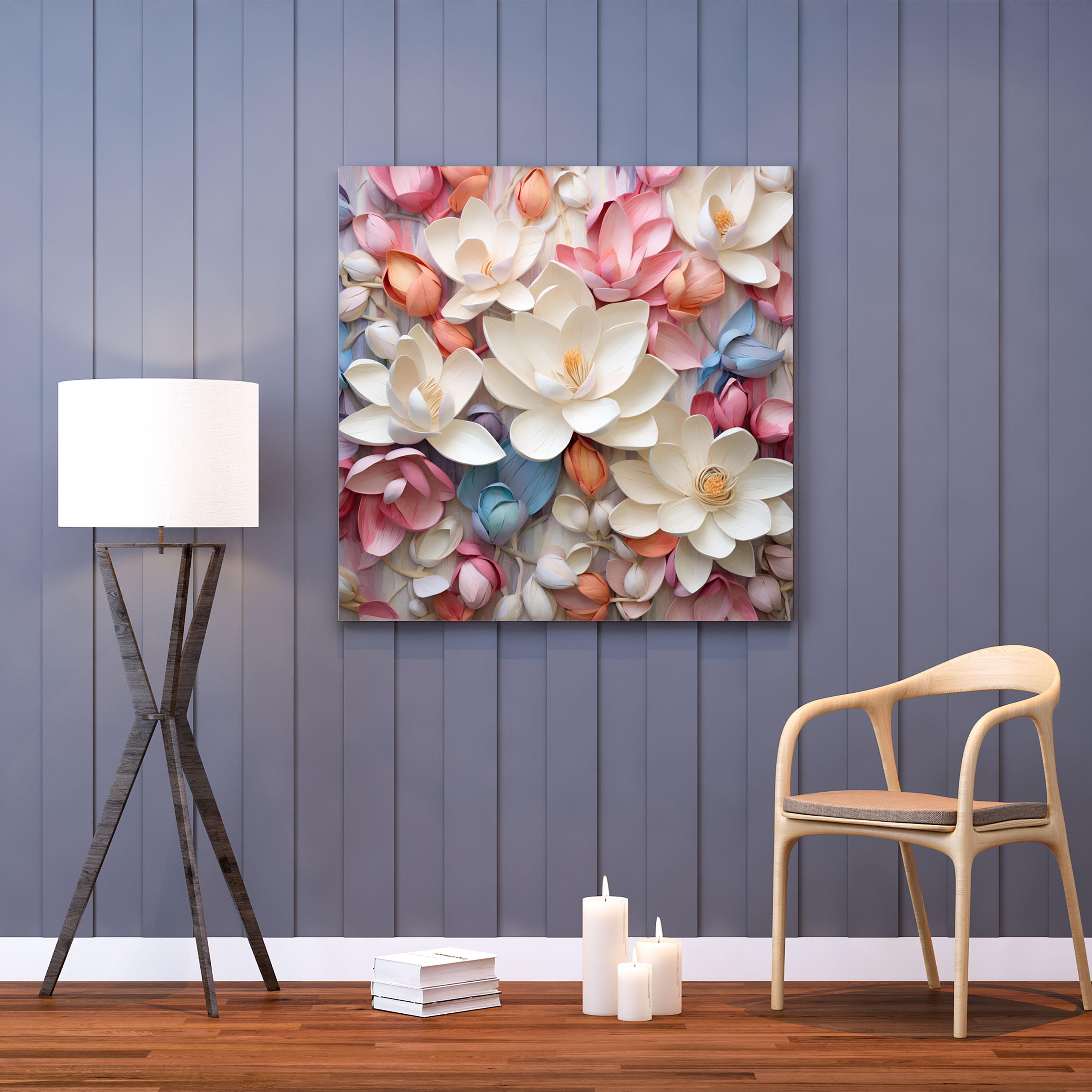Mixed Media Magnolia Canvas Print - Contemporary Wall Art - Magnolia, Canvas Print, Canvas Wall Art, Mixed Media