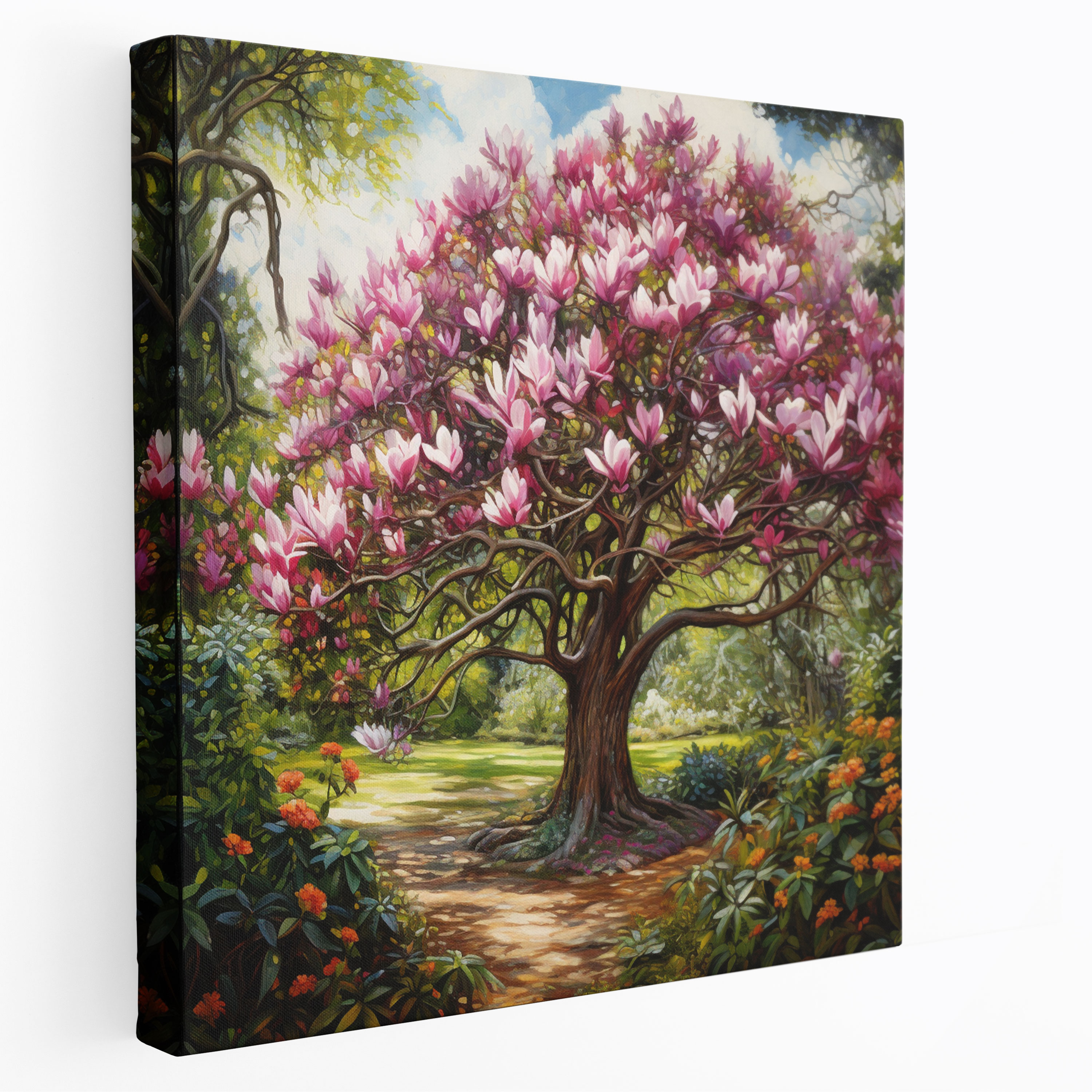 Regal Magnolia Canvas Print - Majestic Wall Art - Magnolia, Home Decoration, Vibrant Flowers, Canvas Wall Art