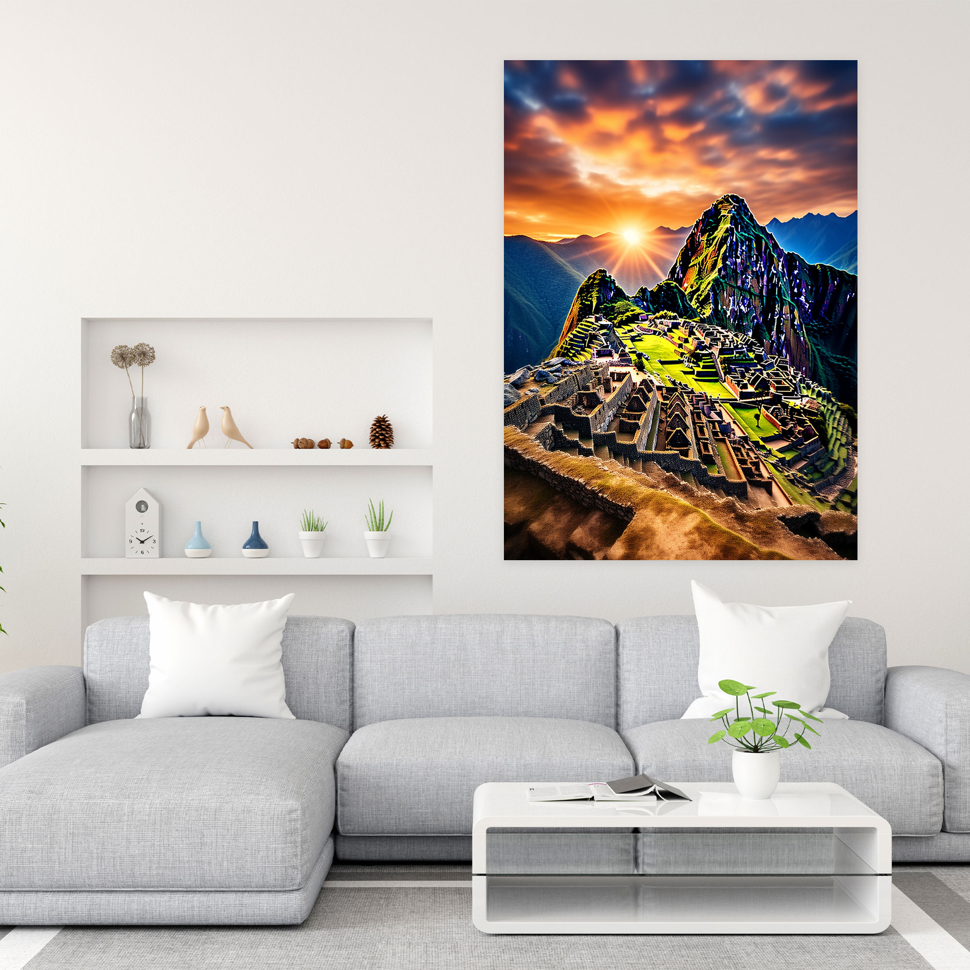 Machu Picchu Kanvas Tablo - Maya Ev Dekorasyonu İnka Medeniyeti