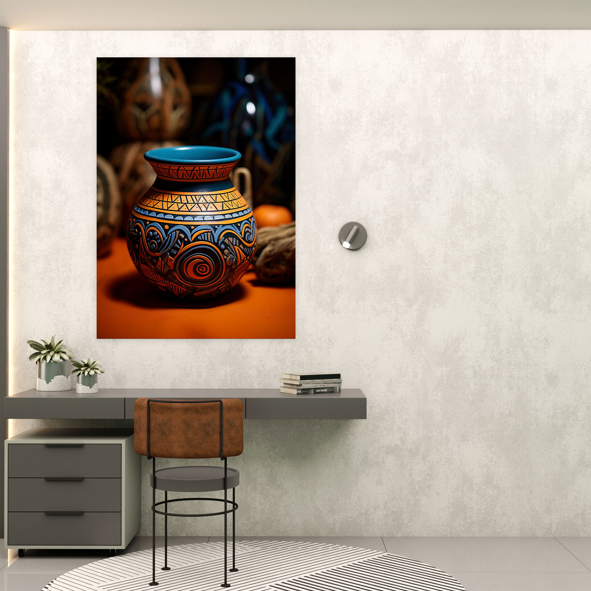 Inca Civilization Canvas Print - Traditional Inca Pottery Wall Art - Mayan, Canvas, Home Decoration, Inca Civilization Art