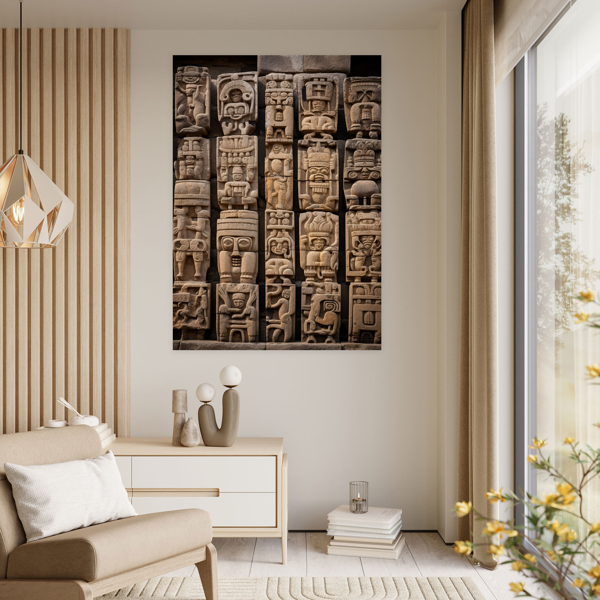 Inca Civilization Wall Art - Stone Carvings Canvas Print - Mayan, Inca Civilization Spirituality, Canvas Wall Art, Canvas