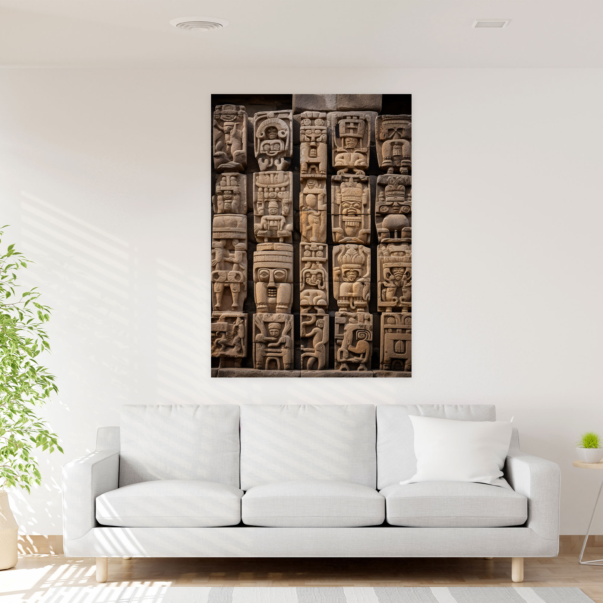 Inca Civilization Wall Art - Stone Carvings Canvas Print - Mayan, Inca Civilization Spirituality, Canvas Wall Art, Canvas