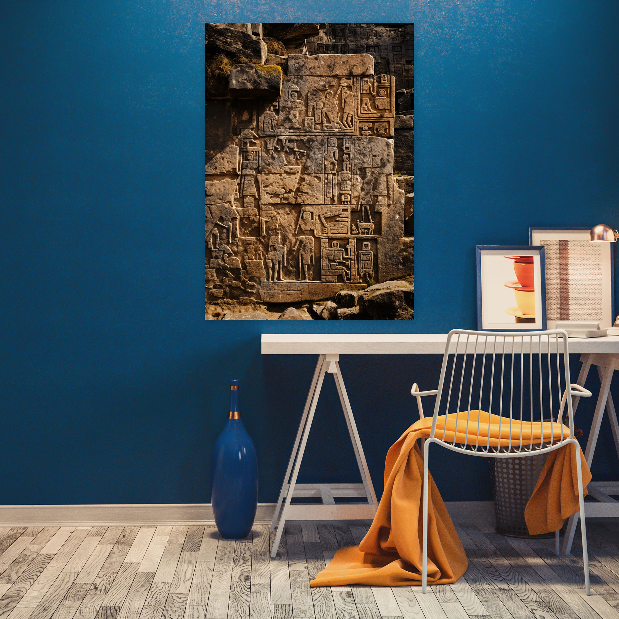 Inca Civilization Canvas Print - Inca Hieroglyphs Wall Art - Mayan, Canvas, Inca Civilization, Inca Written Language