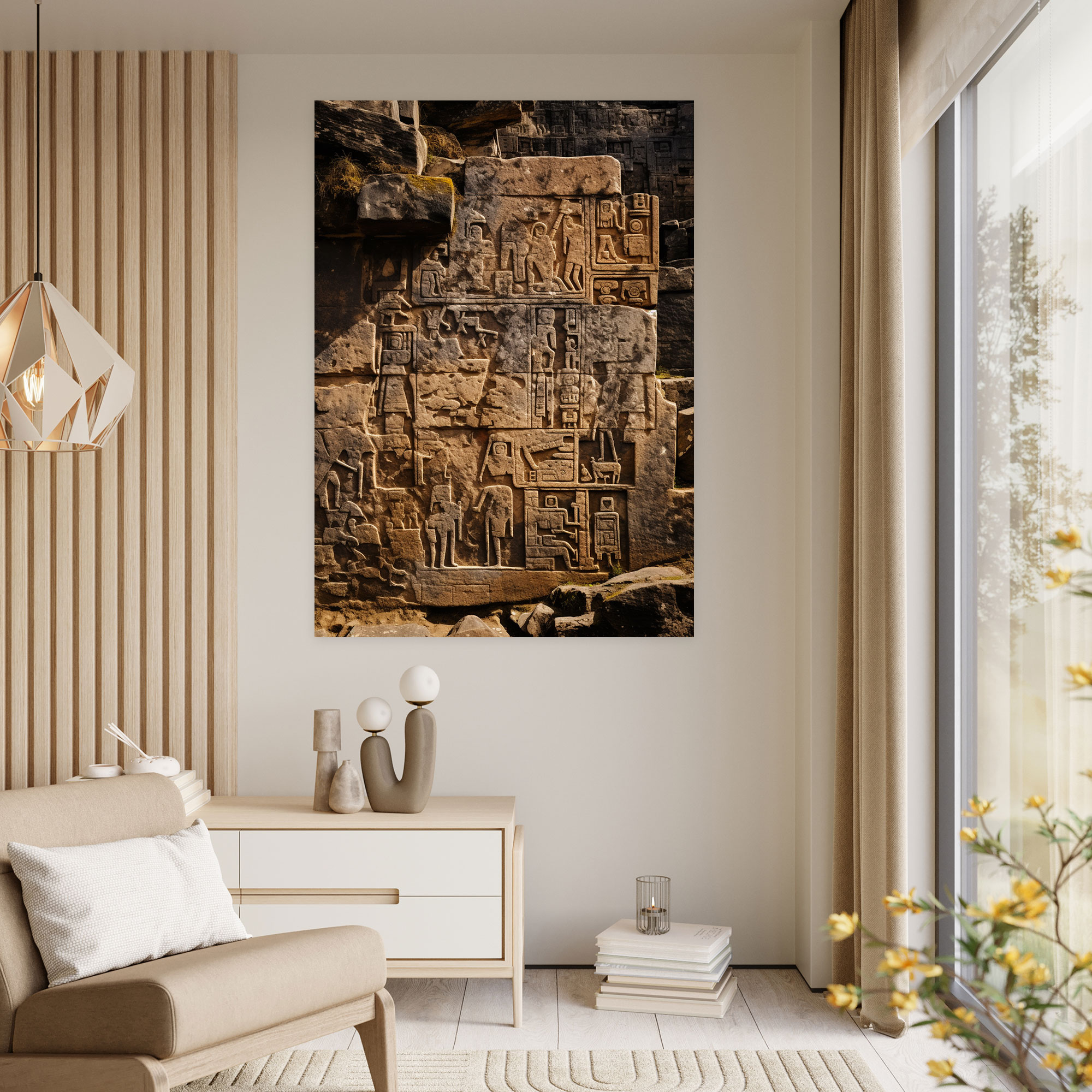Inca Civilization Canvas Print - Inca Hieroglyphs Wall Art - Mayan, Canvas, Inca Civilization, Inca Written Language