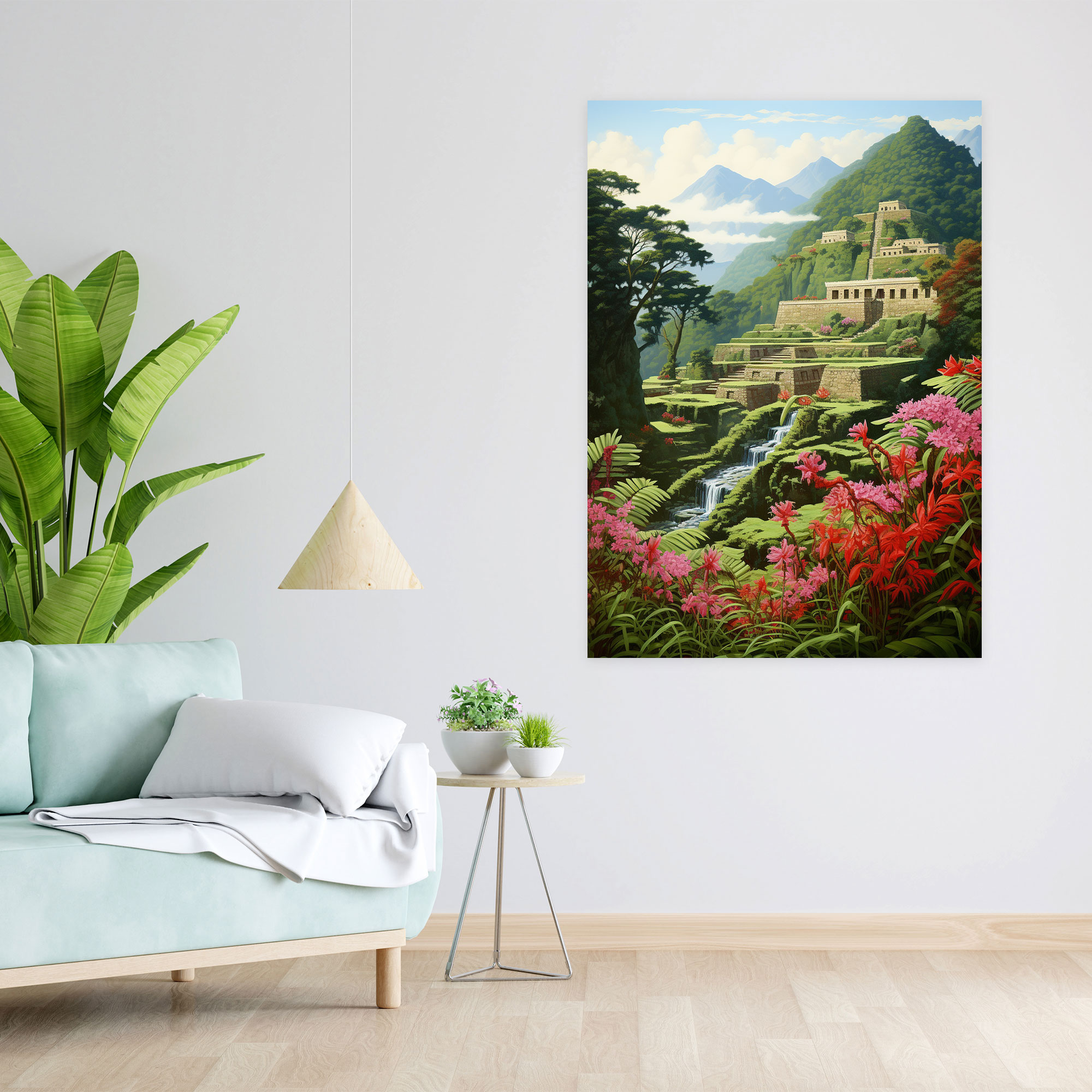Inca Civilization Wall Art - Serene Inca Garden Canvas Print - Mayan, Wall Decoration, Canvas, Inca Civilization