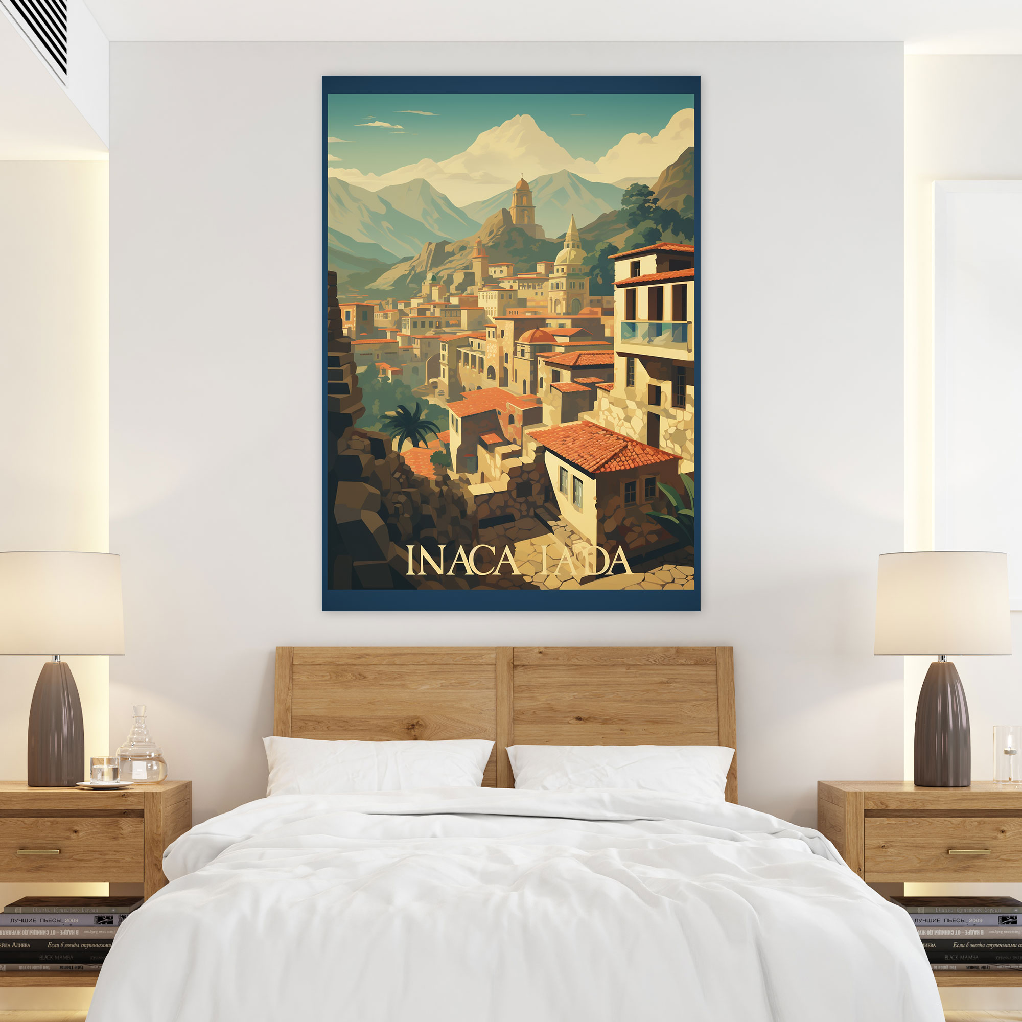 İnka Medeniyeti Duvar Süsü - Maya Ev Dekorasyonu Retro Poster Kanvas Tablo Yazdırma