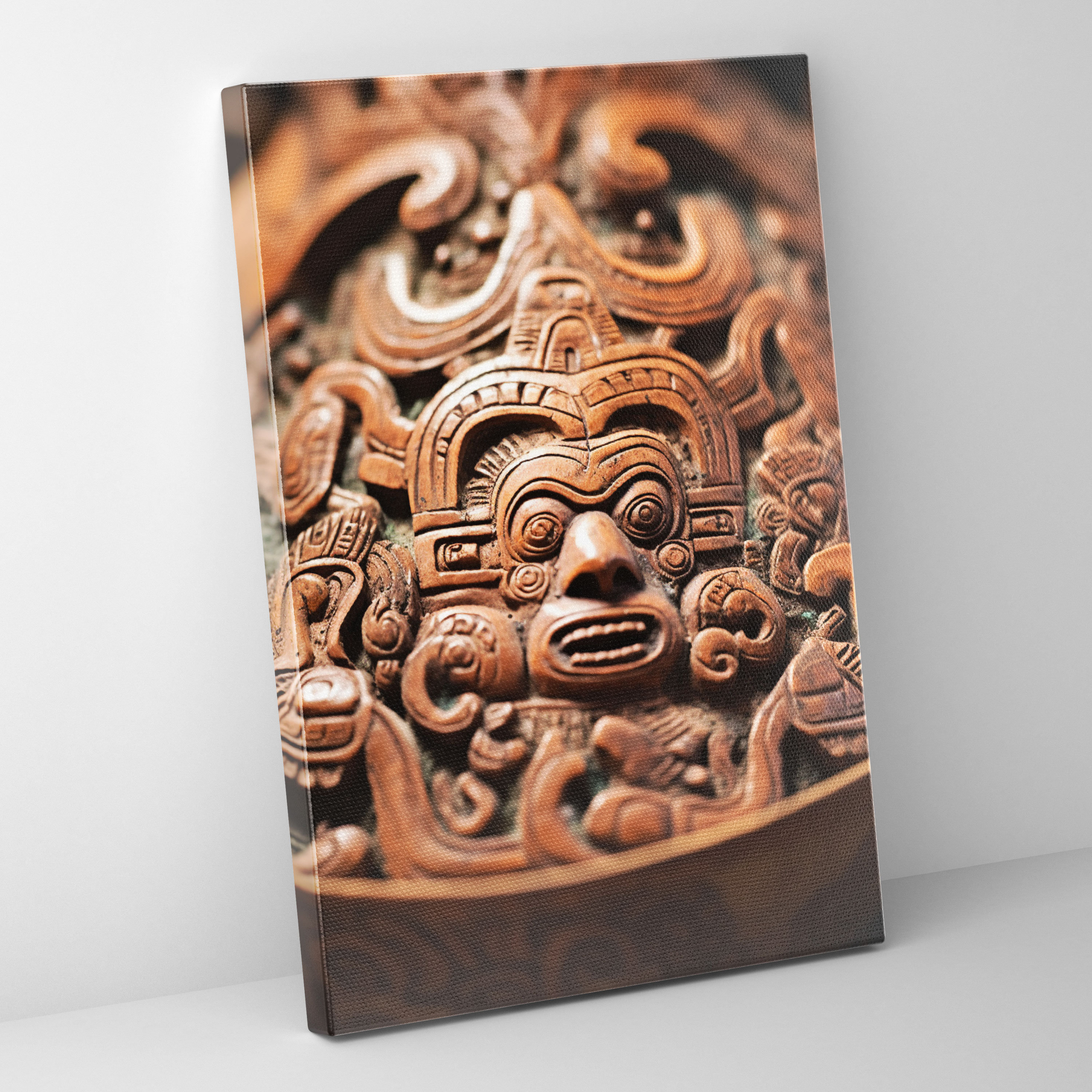 İnka Uygarlığı Seramik Sanat Kanvas Tablo - Mayan Fotoğrafçılık Duvar Sanatı Duvar Dekorasyonu