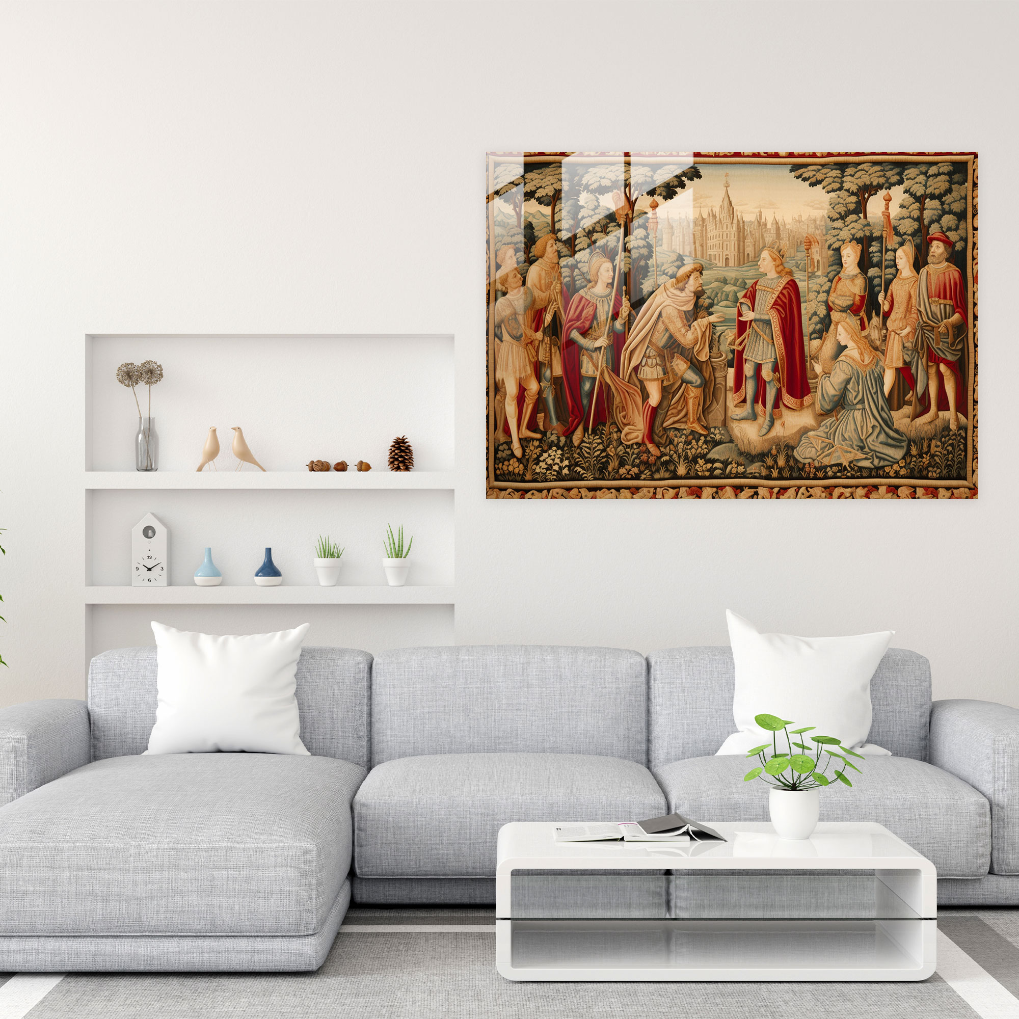 Ortaçağ Evi Dekorasyonu - Modern Sanat Kanvas Tablosu
