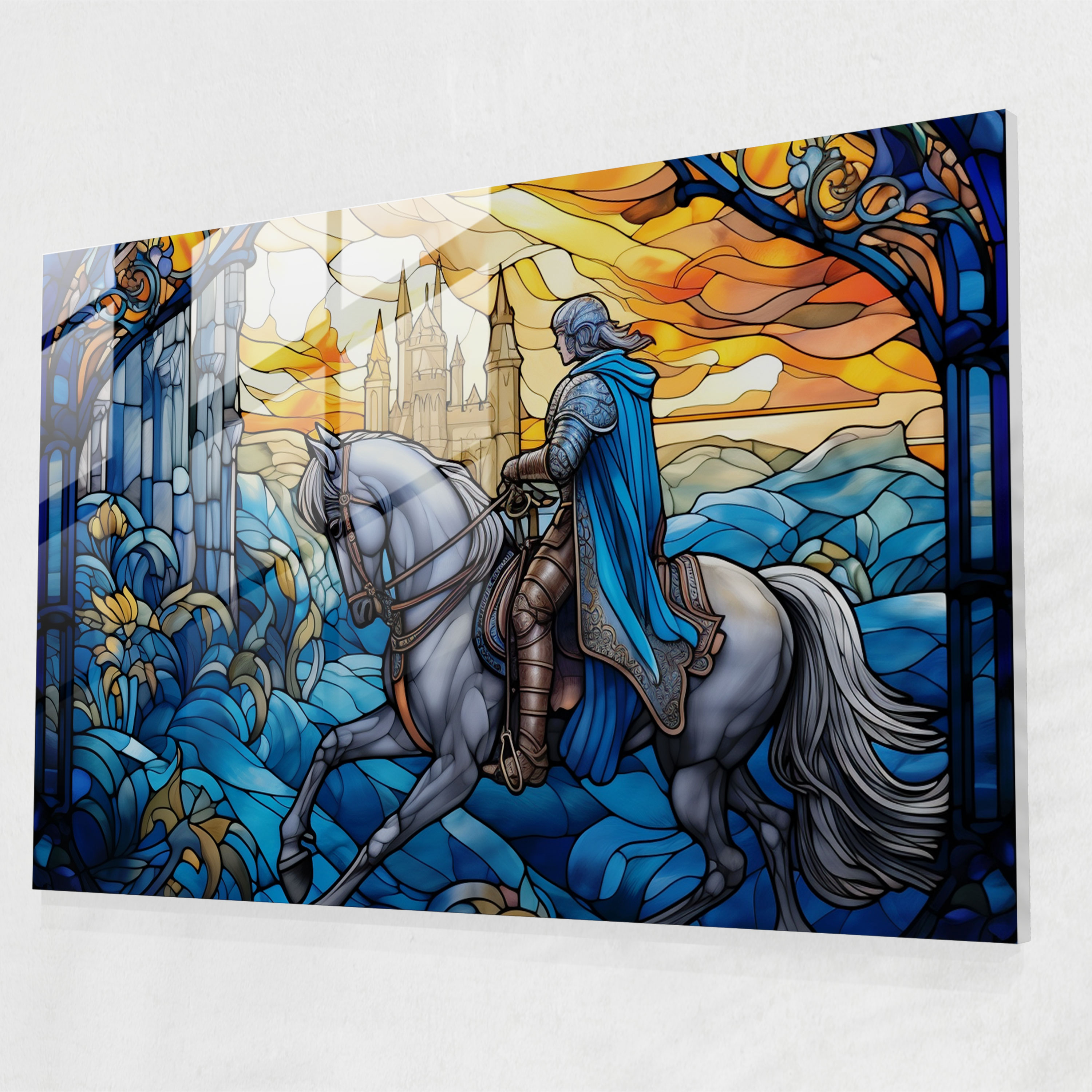 Medieval Stained Glass Print - Medieval, Medieval, Modern Art, Adventure